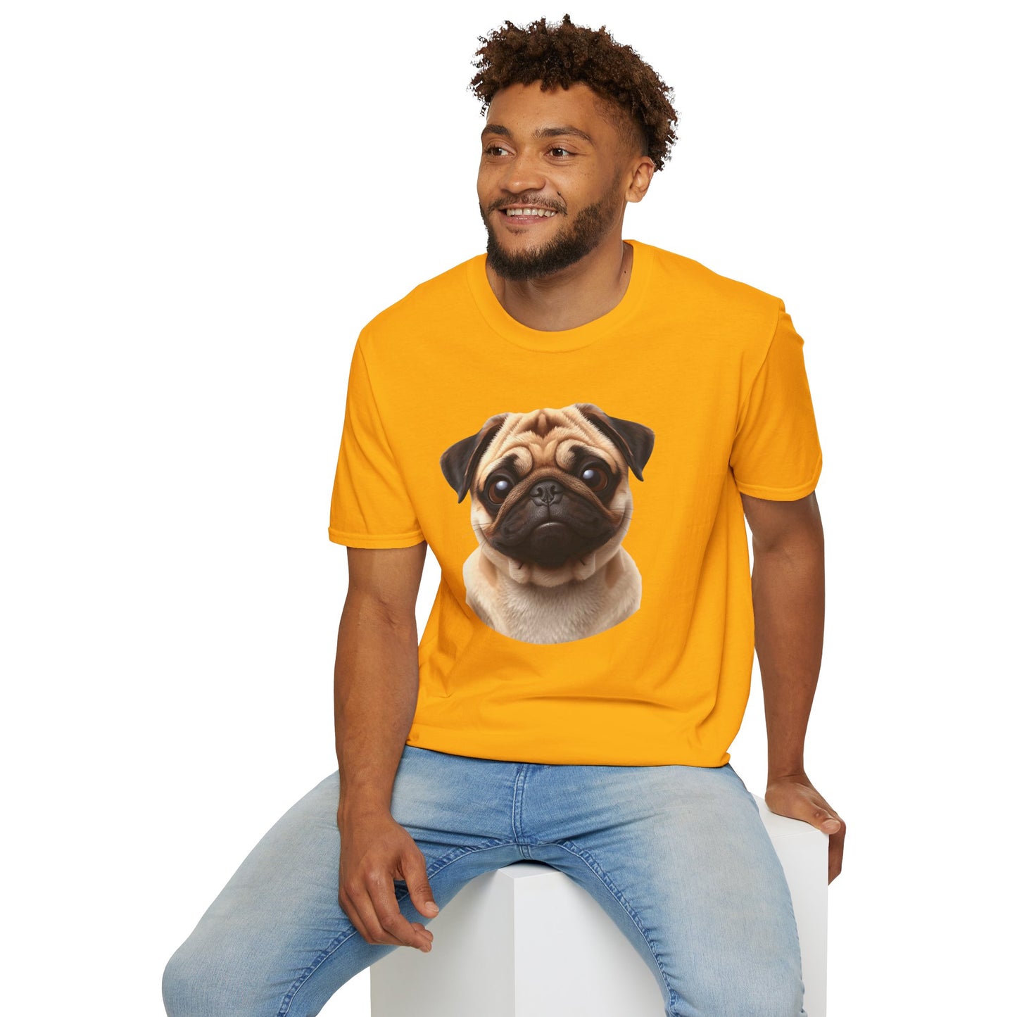 Pug Dog Portrait Shirt – Pug Dog Lover Gift, Cute Dog Mom Tee, Dog Dad Shirt, Pet Breed Apparel