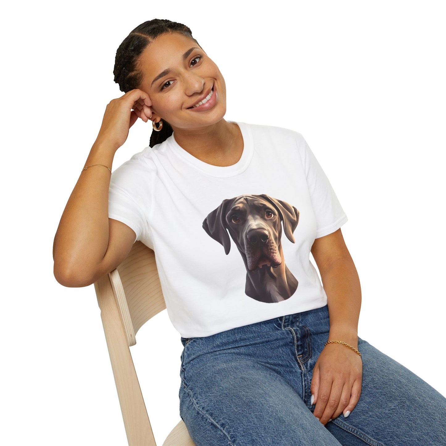 Great Dane Dog Portrait Shirt – Great Dane Dog Lover Gift, Cute Dog Mom Tee, Dog Dad Shirt, Pet Breed Apparel