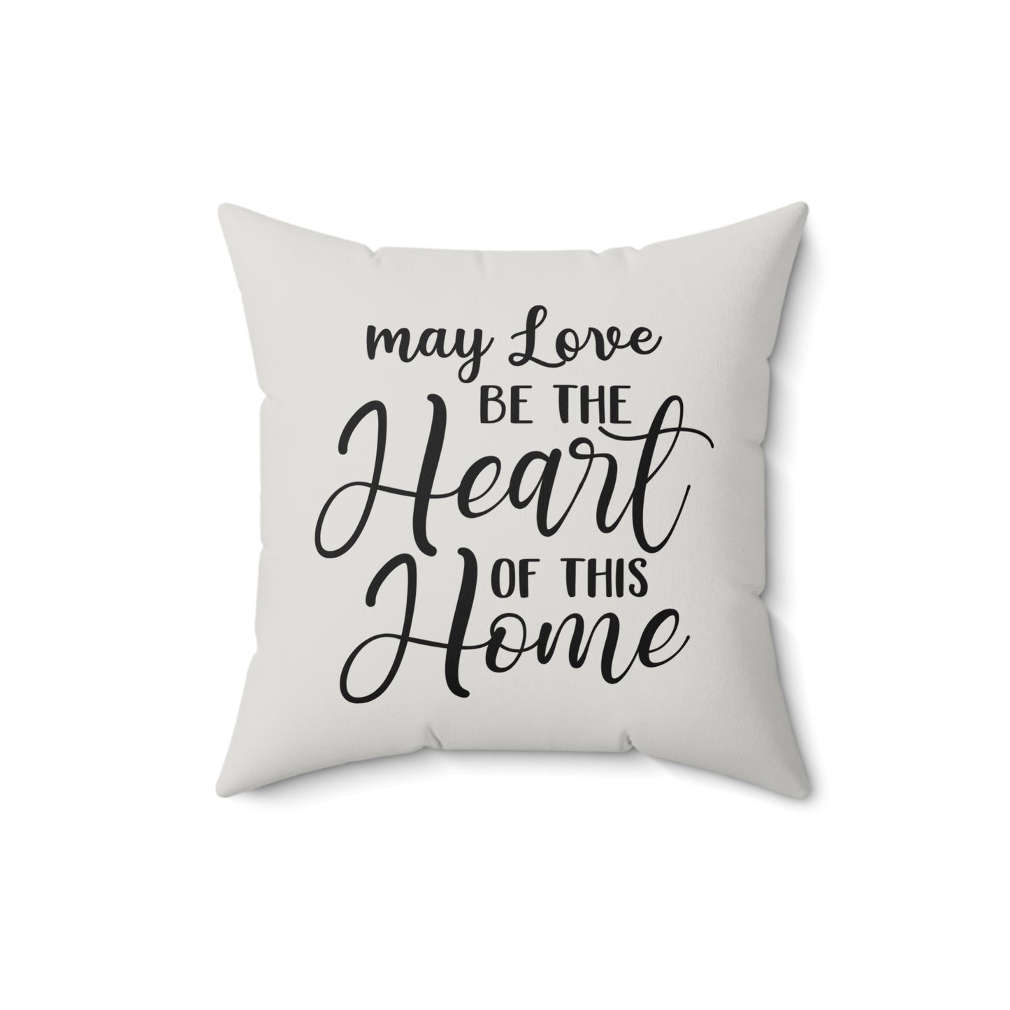 Heart of this Home Quote Pillow, Faux Suede Throw Cushion for Home Decor, Gift for friends and family, Living Room Accent, Couch Pillow