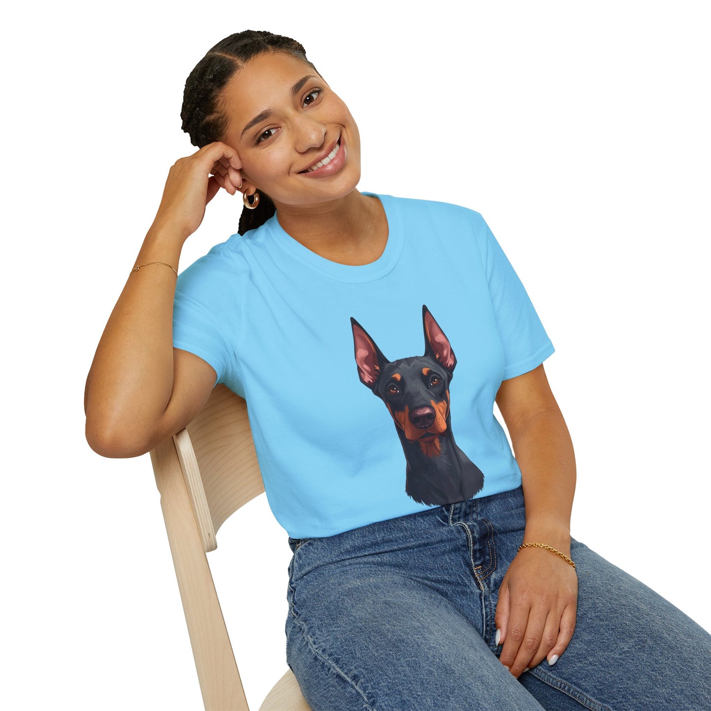 Doberman Dog Portrait Shirt – Doberman Dog Lover Gift, Cute Dog Mom Tee, Dog Dad Shirt, Pet Breed Apparel