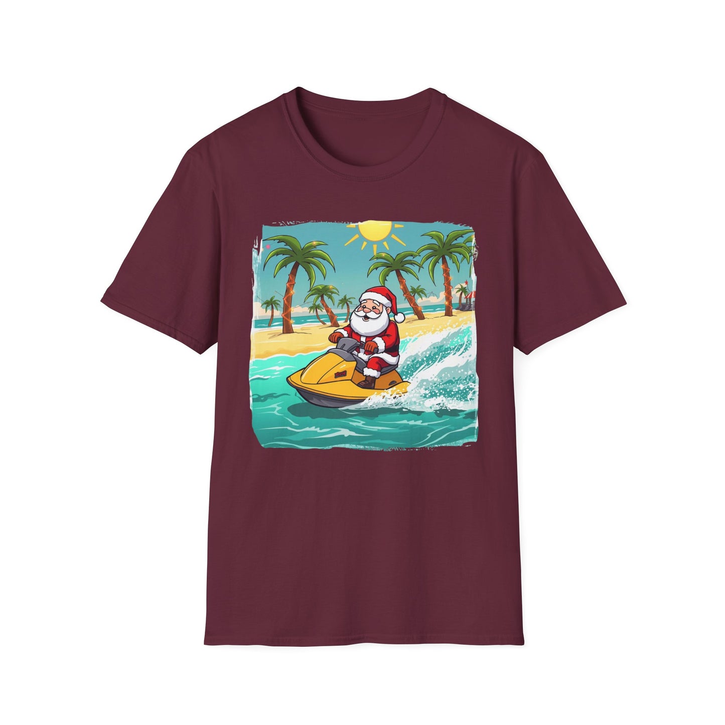 Tropical Santa on a Wave runner Shirt, Family Christmas Shirts, Christmas T Shirt, Holiday Shirt, Cute Xmas Shirt for the family, Holiday Gift