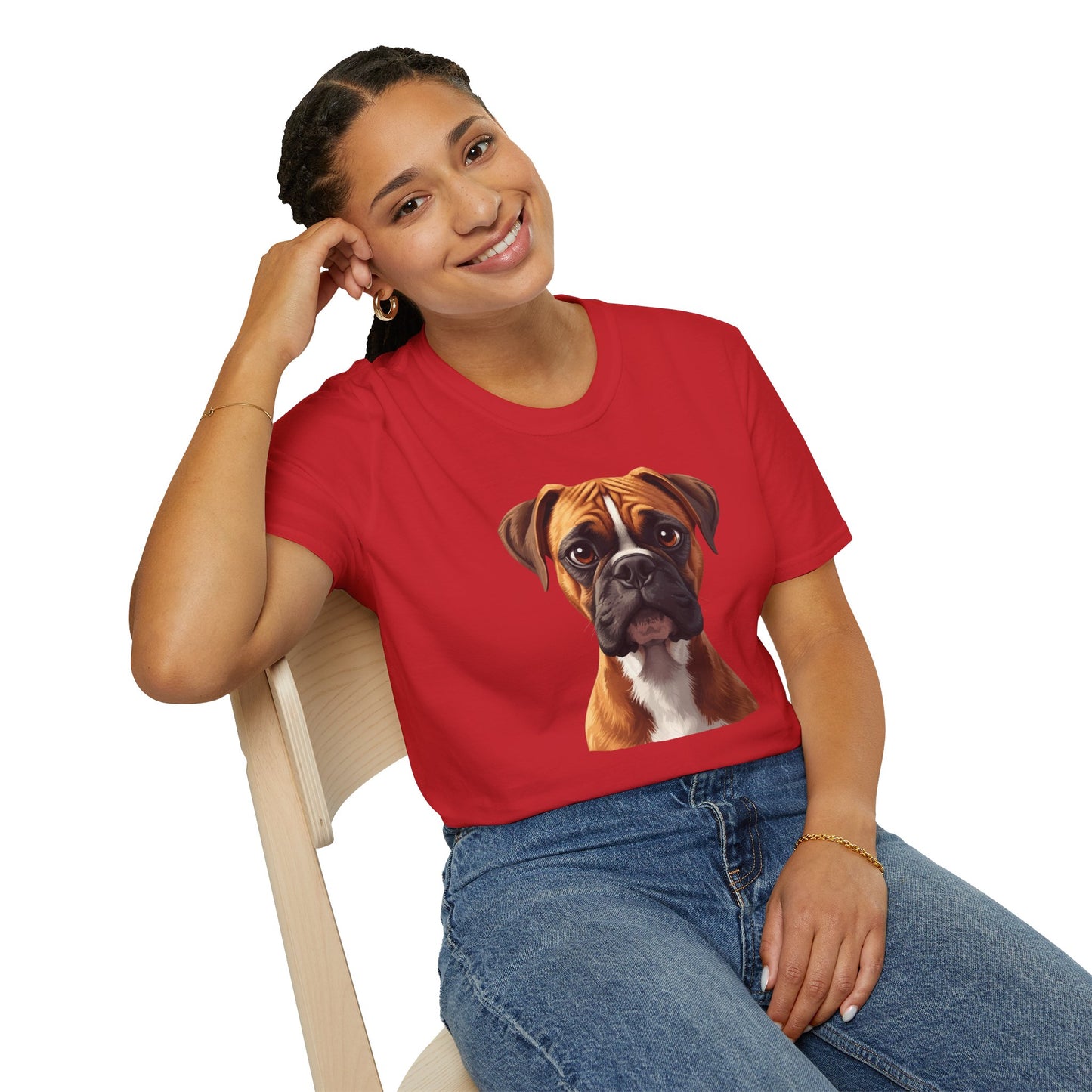 Boxer Dog Portrait Shirt – Boxer Dog Lover Gift, Cute Dog Mom Tee, Dog Dad Shirt, Pet Breed Apparel