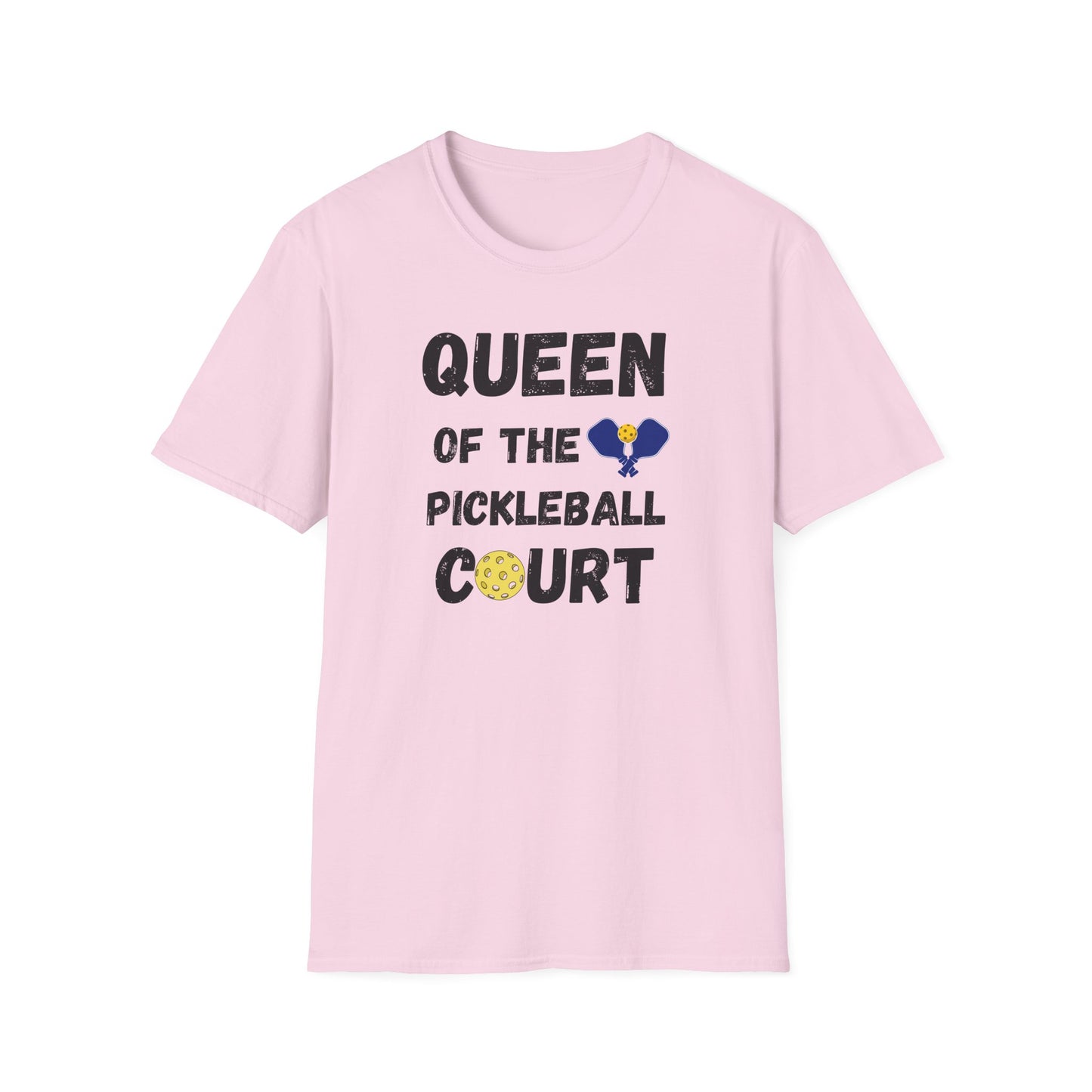 Queen of the Pickleball Court Unisex Softstyle T-Shirt, Pickleball Gift, Pickleball Apparel, Pickleball Lover Shirt, Pickleball Player Tee,