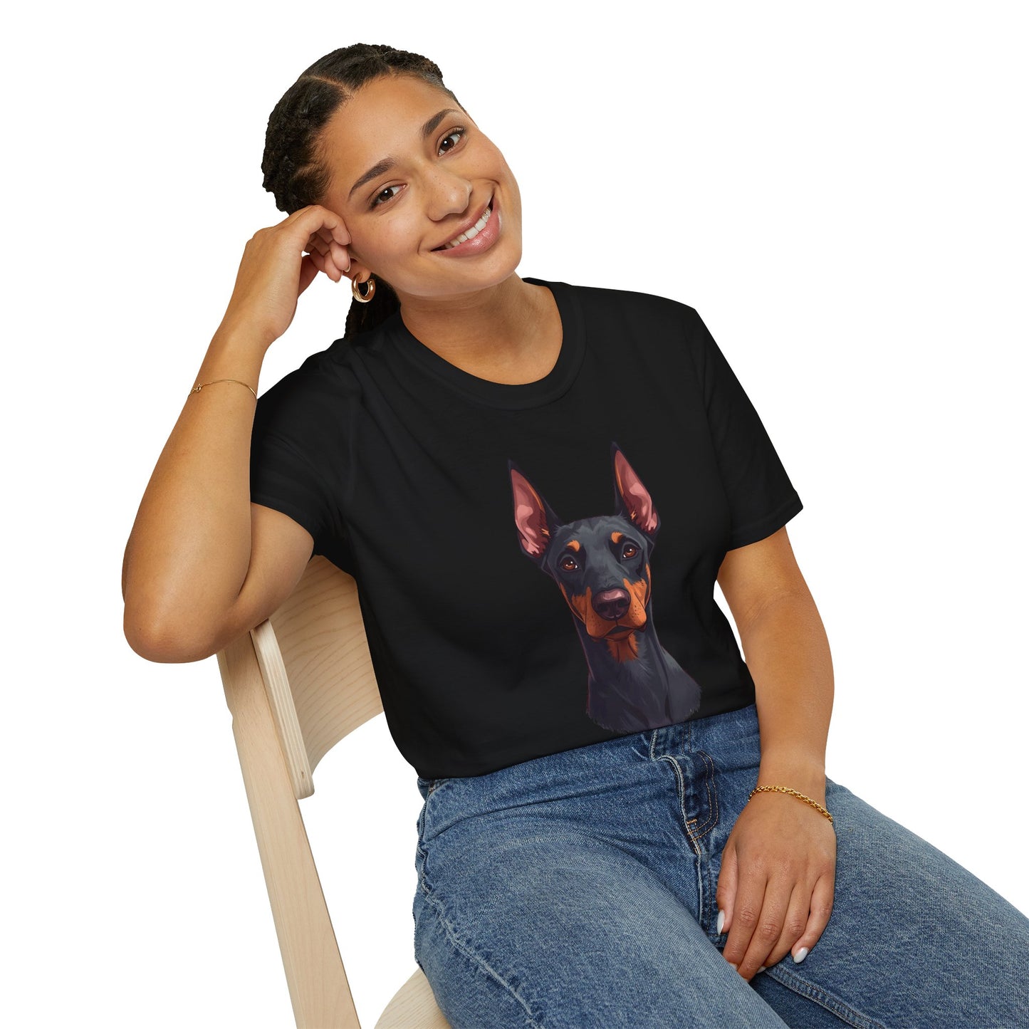 Doberman Dog Portrait Shirt – Doberman Dog Lover Gift, Cute Dog Mom Tee, Dog Dad Shirt, Pet Breed Apparel