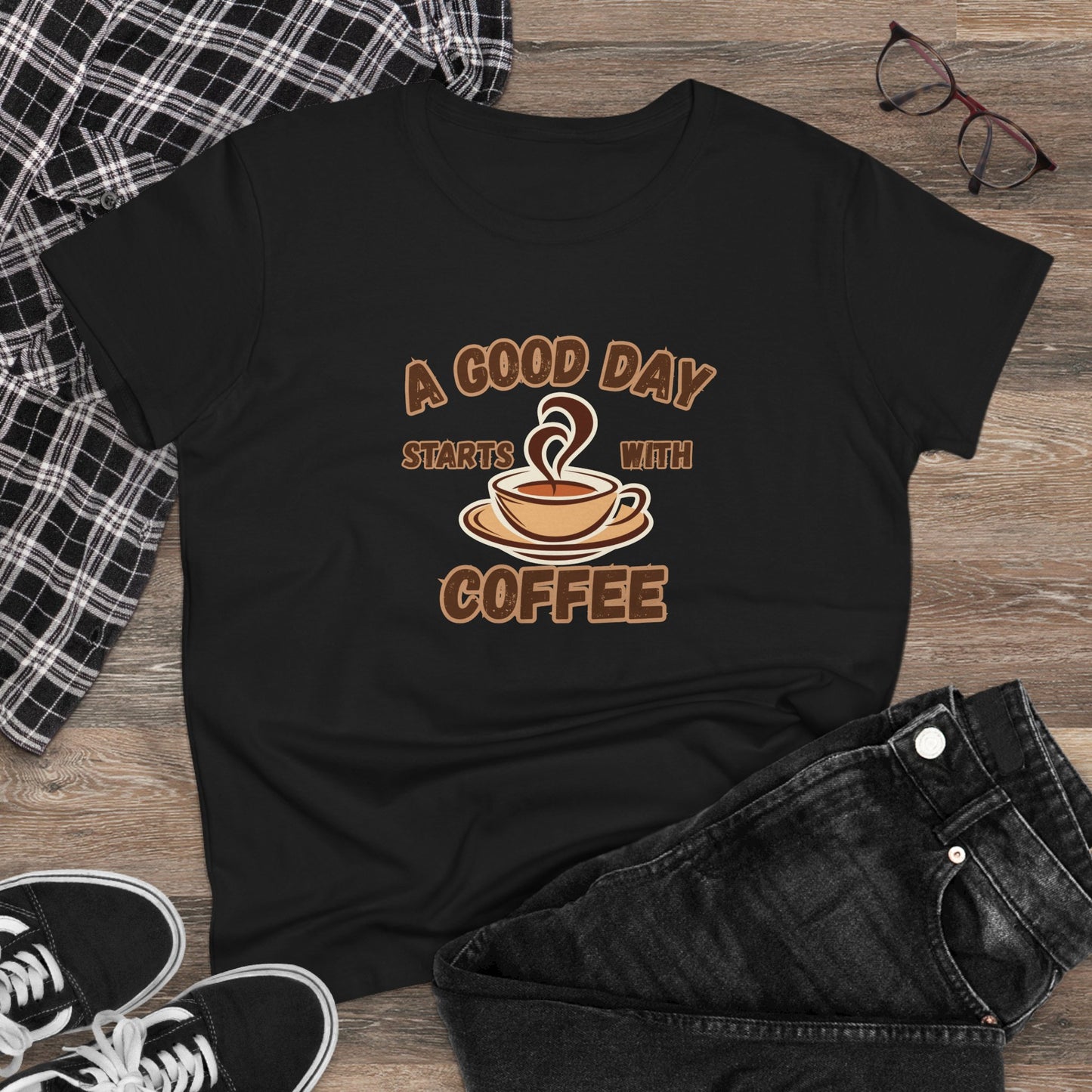 A Good Day Starts with Coffee Shirt, Funny Coffee Shirt, Mother's Day Gift, Coffee Lover Gift, Mom Gift, Coffee Drinker Gift, Mother Gift