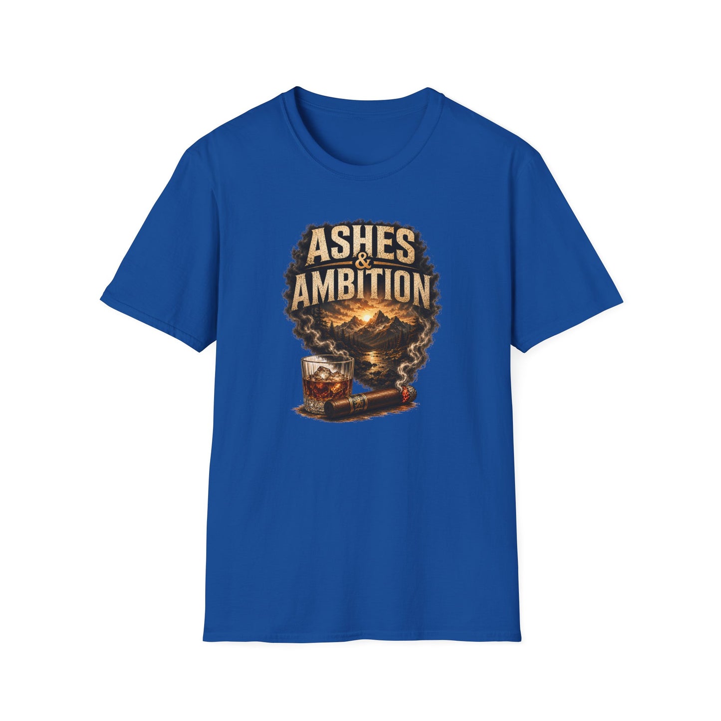 Ashes & Ambition Mountain Retreat T-Shirt – Cigar & Whiskey Lifestyle Tee