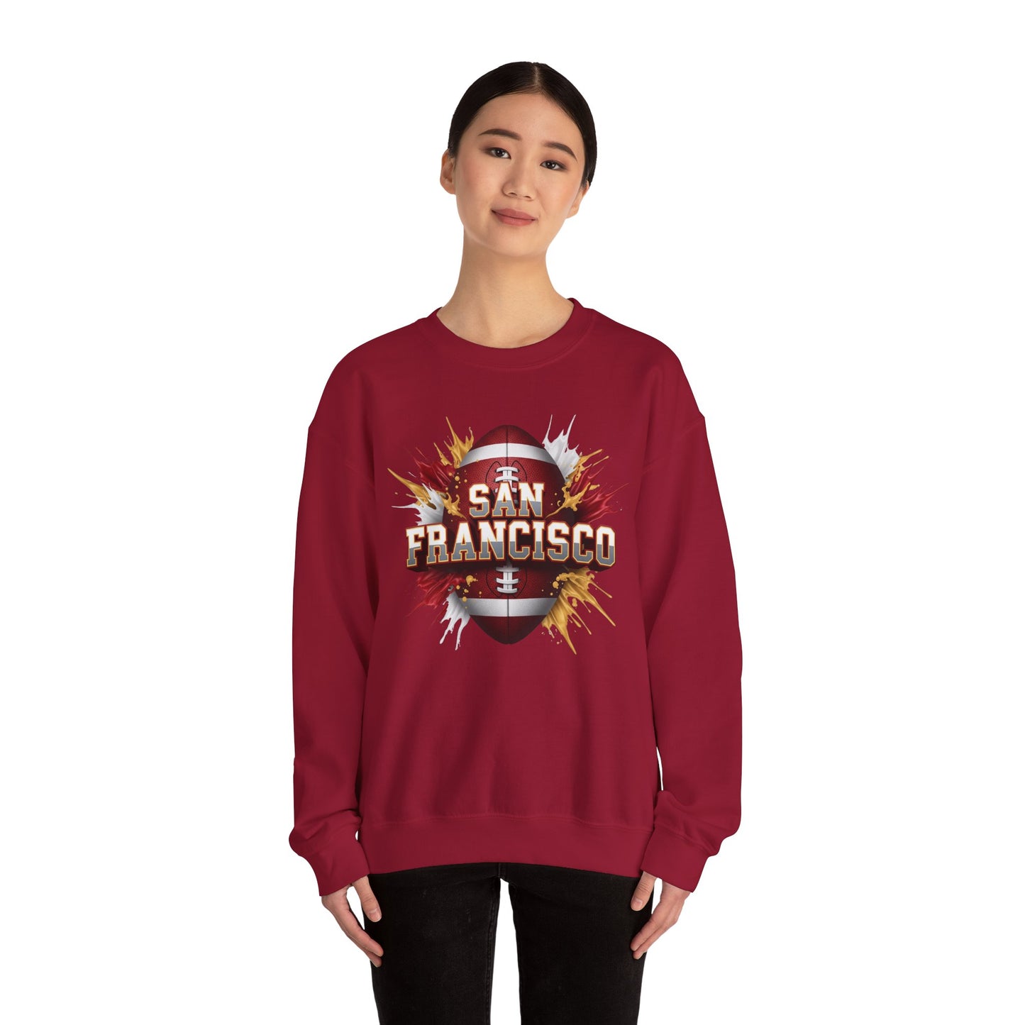 San Francisco Football Sweatshirt, San Francisco Team Sweatshirt, Football Gift for San Fran Fans, Game Day Fan Apparel, Football Fan Gift