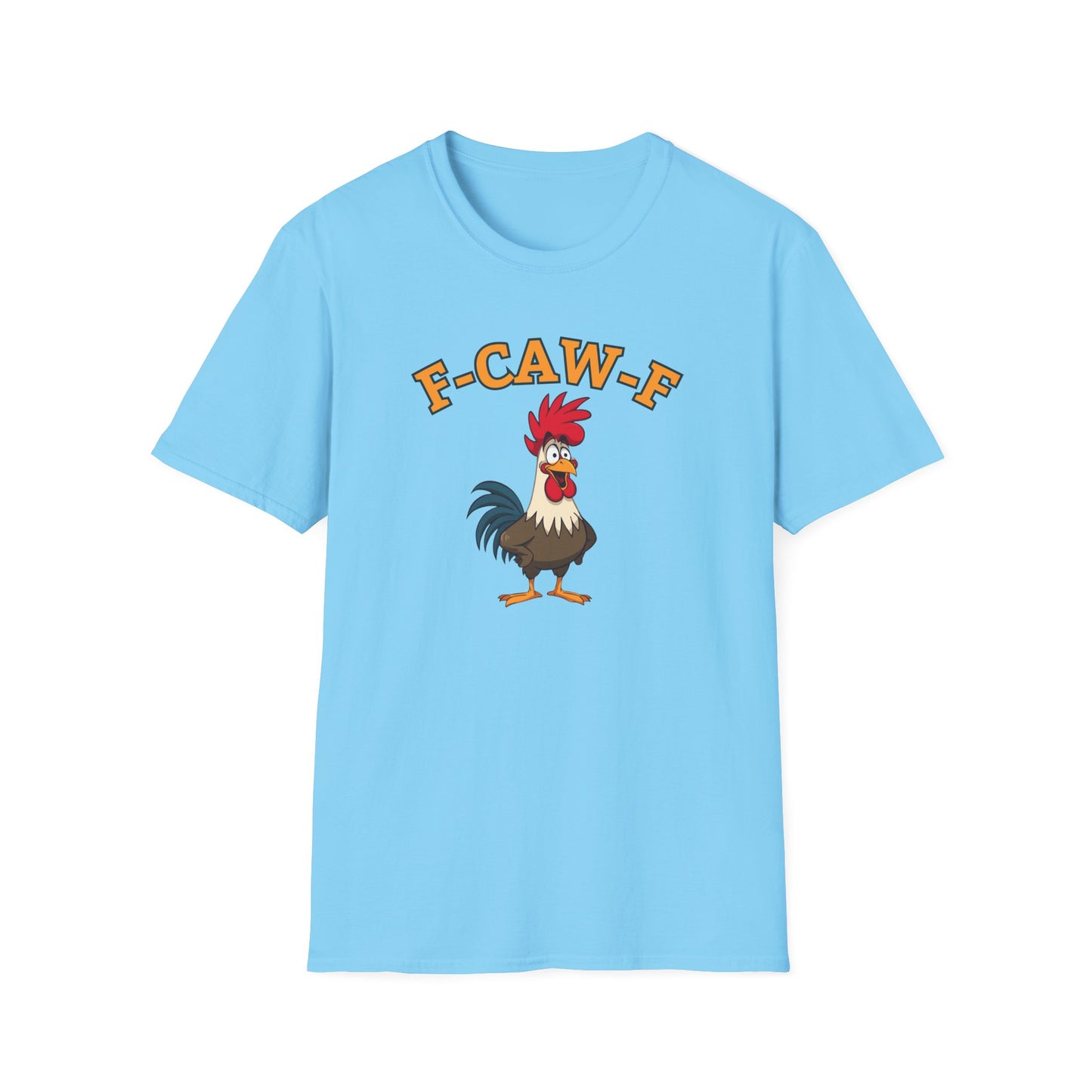 Funny F-CAW-F Rooster T-Shirt, Rooster Lover Shirt, Chicken Tee, Humorous Top, Fun Bird Apparel, Gift for him, Gift for her, Funny Shirt