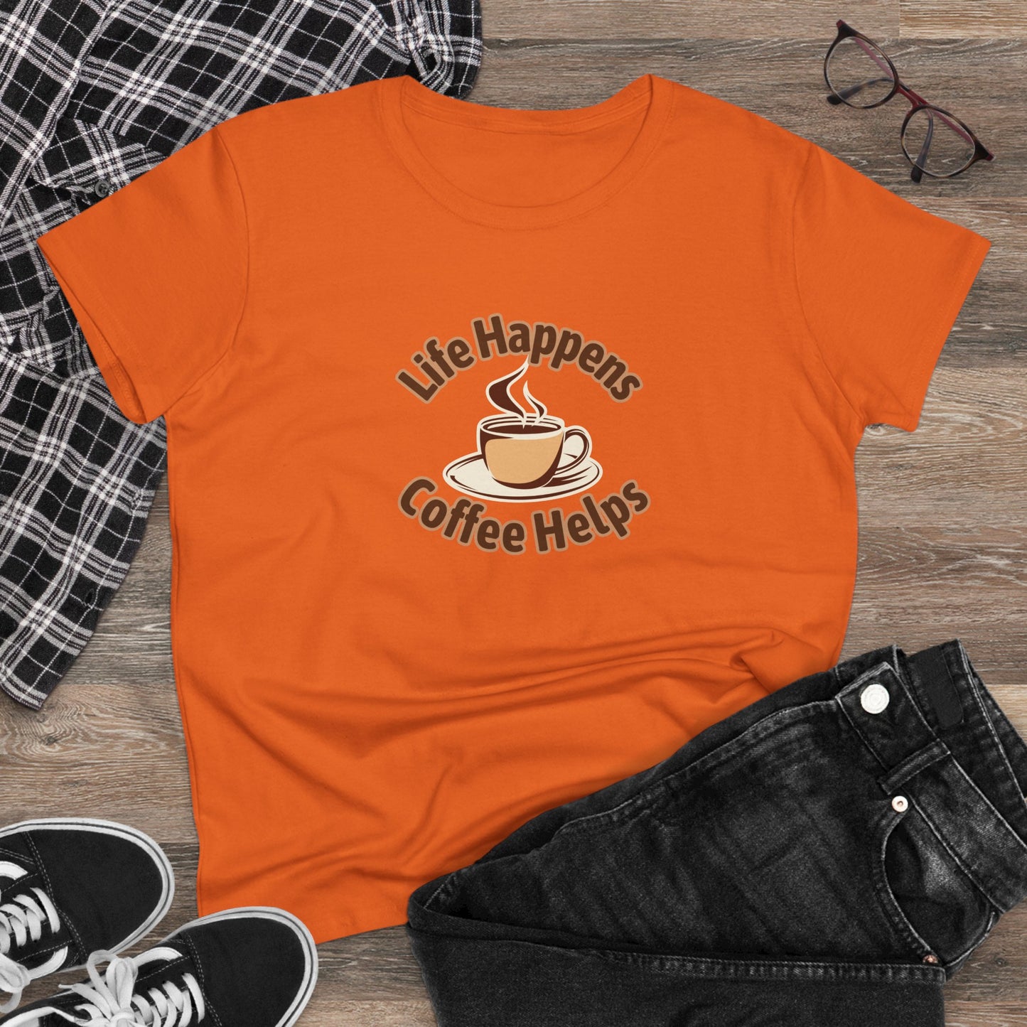 Life Happens Coffee Helps Shirt, Funny Coffee Shirt, Mother's Day Gift, Coffee Lover Gift, Mom Gift, Coffee Drinker Gift, Mother Gift
