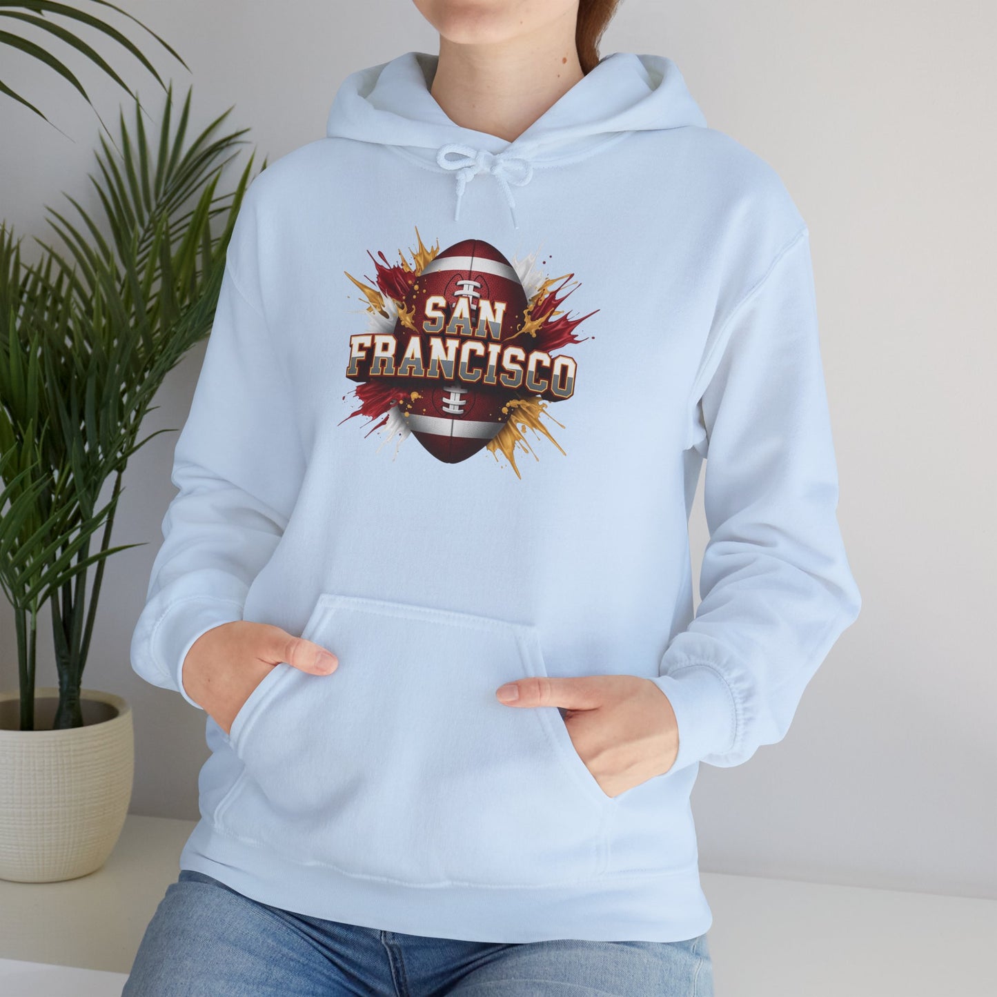 San Francisco Football Hoodie, San Francisco Team Hoodie, Football Gift for San Francisco Fans, Game Day Sports Fan Apparel, Football Fan
