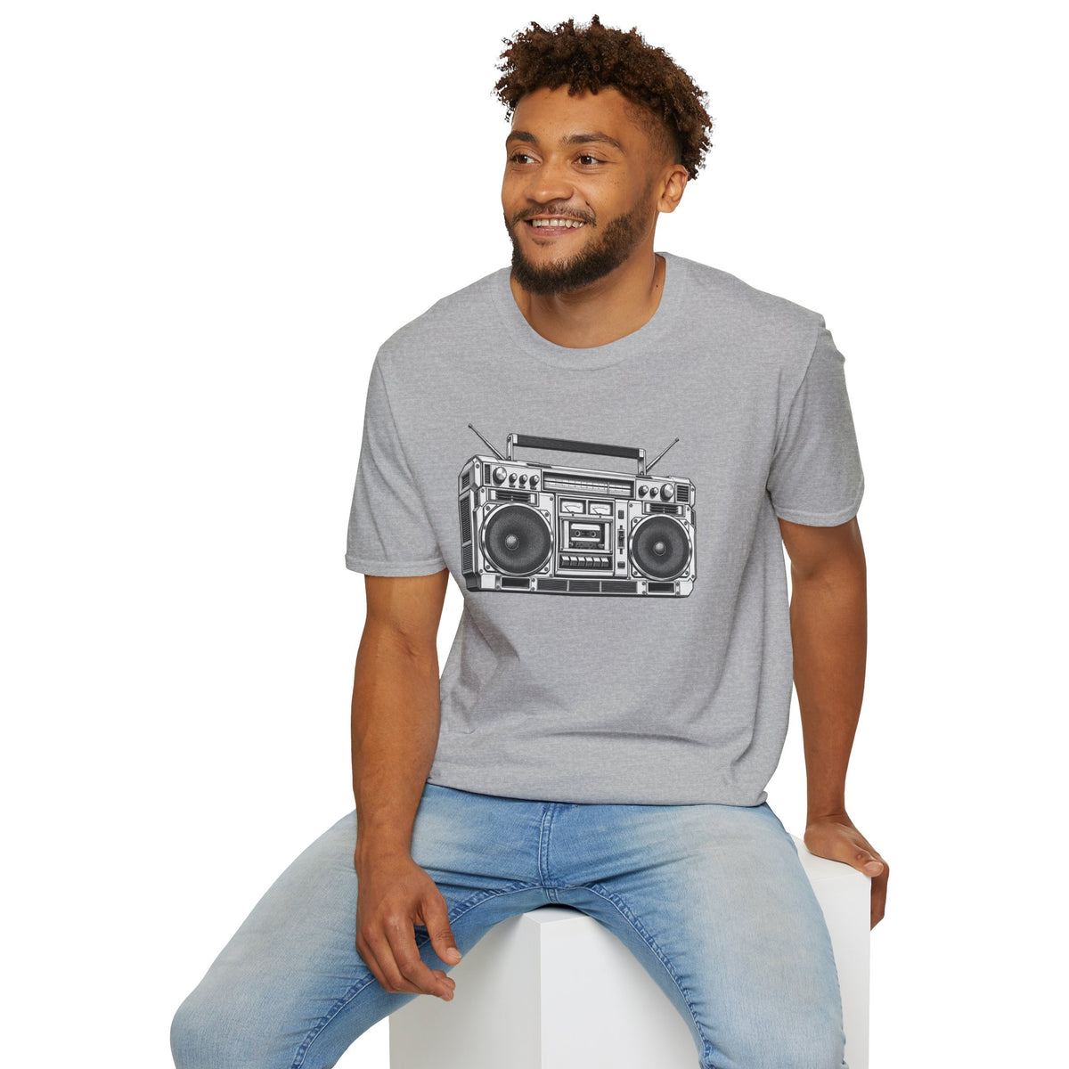 Boombox T-Shirt, Retro Music Shirt, Vintage Cassette Radio Tee, 80s 90s Nostalgia, Music Lover Gift