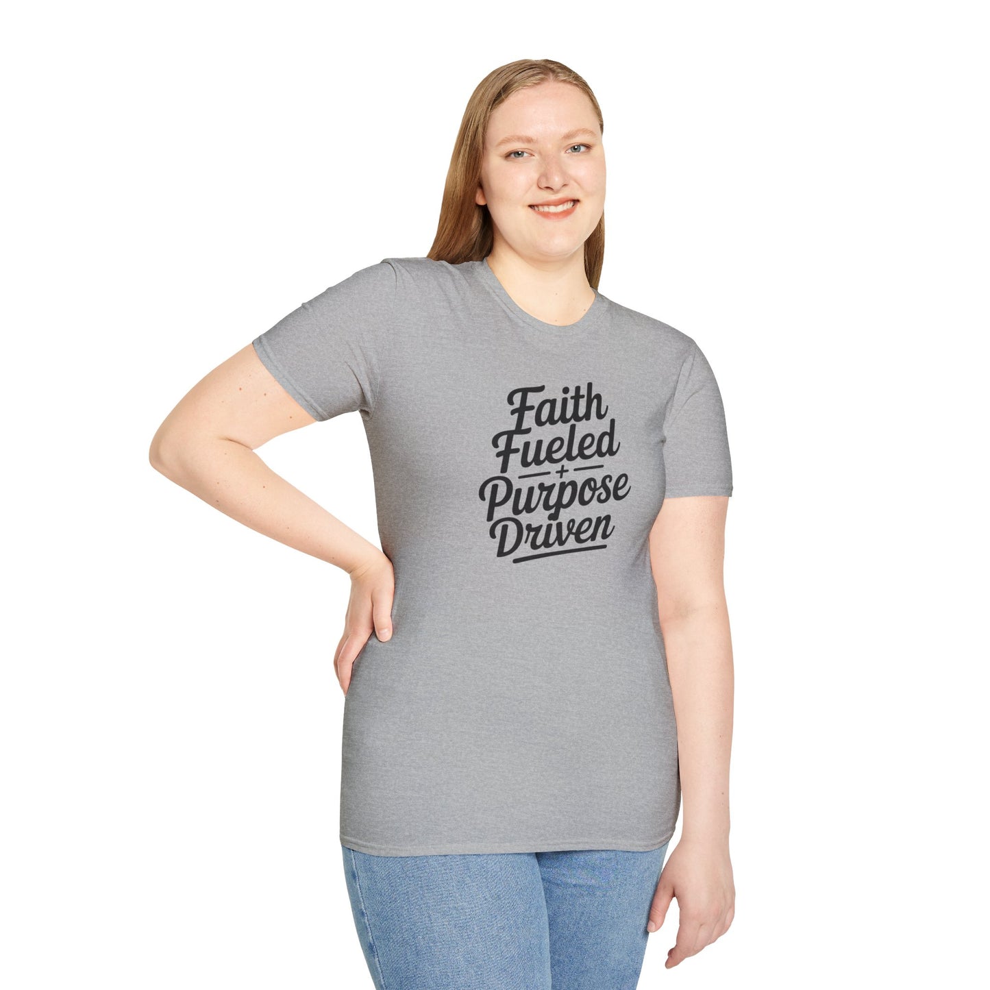 Faith Fueled Purpose Driven T-Shirt – Inspirational Christian Shirt, Motivational Faith Tee for Women & Men