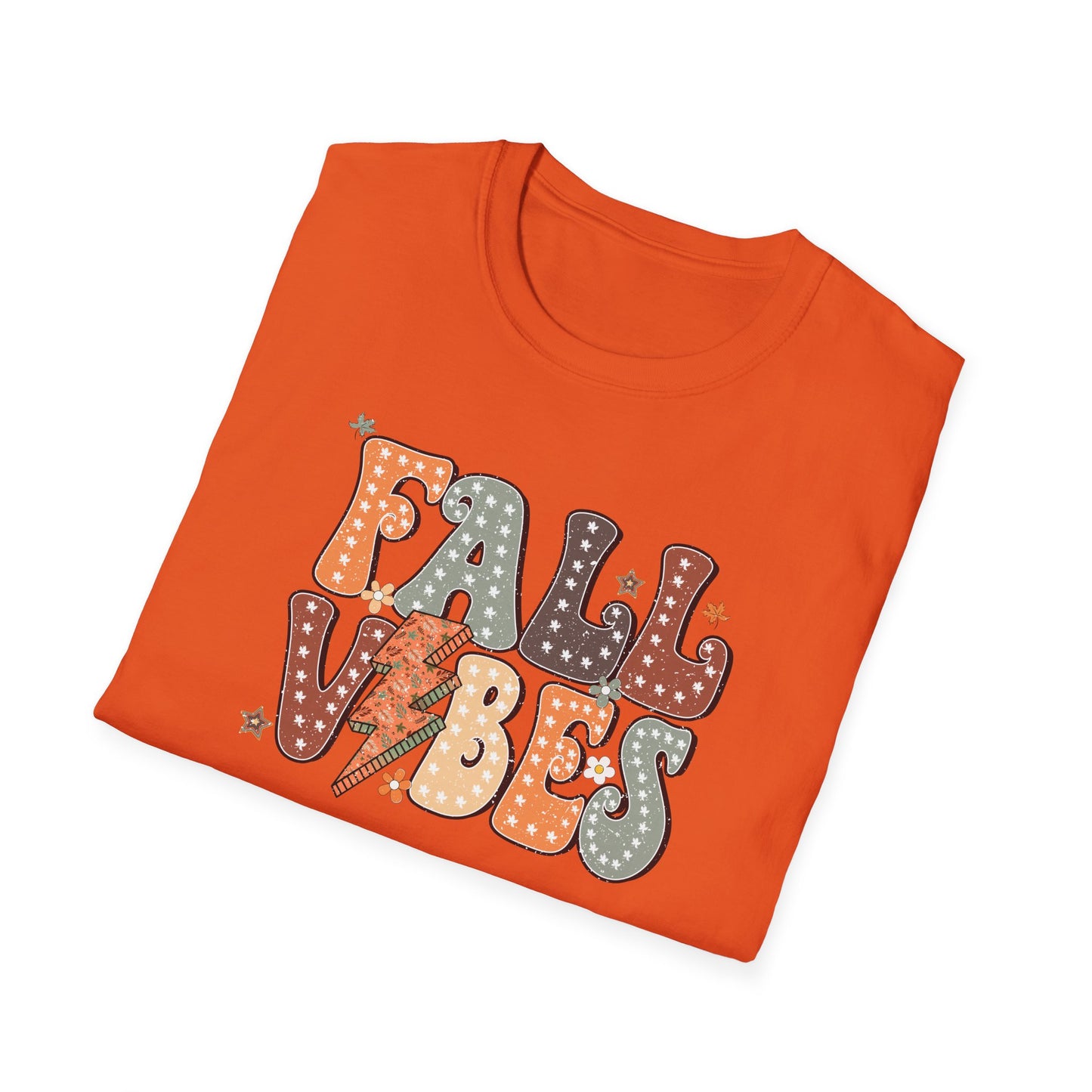 Fall Vibes T-Shirt, Autumn Graphic Tee, Cozy Shirt, Relaxing Casual Top, Seasonal Clothing, Thanksgiving Tee, Friendsgiving gift