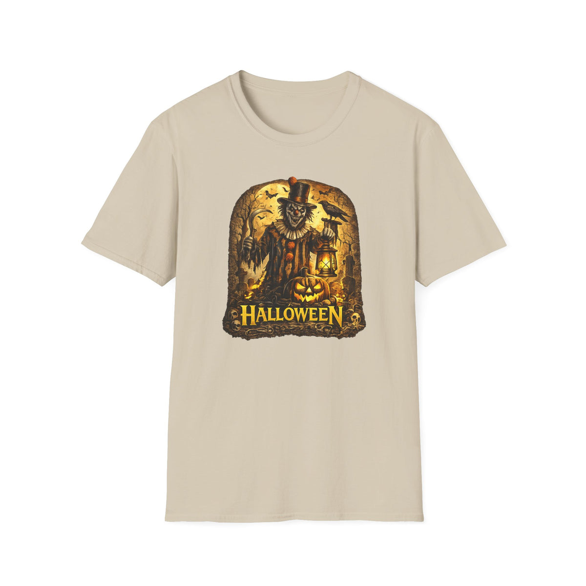 Halloween Horror Shirt, Creepy Clown T-Shirt, Scary Pumpkin Graveyard Tee, Spooky Season Shirt, Halloween Party Gift