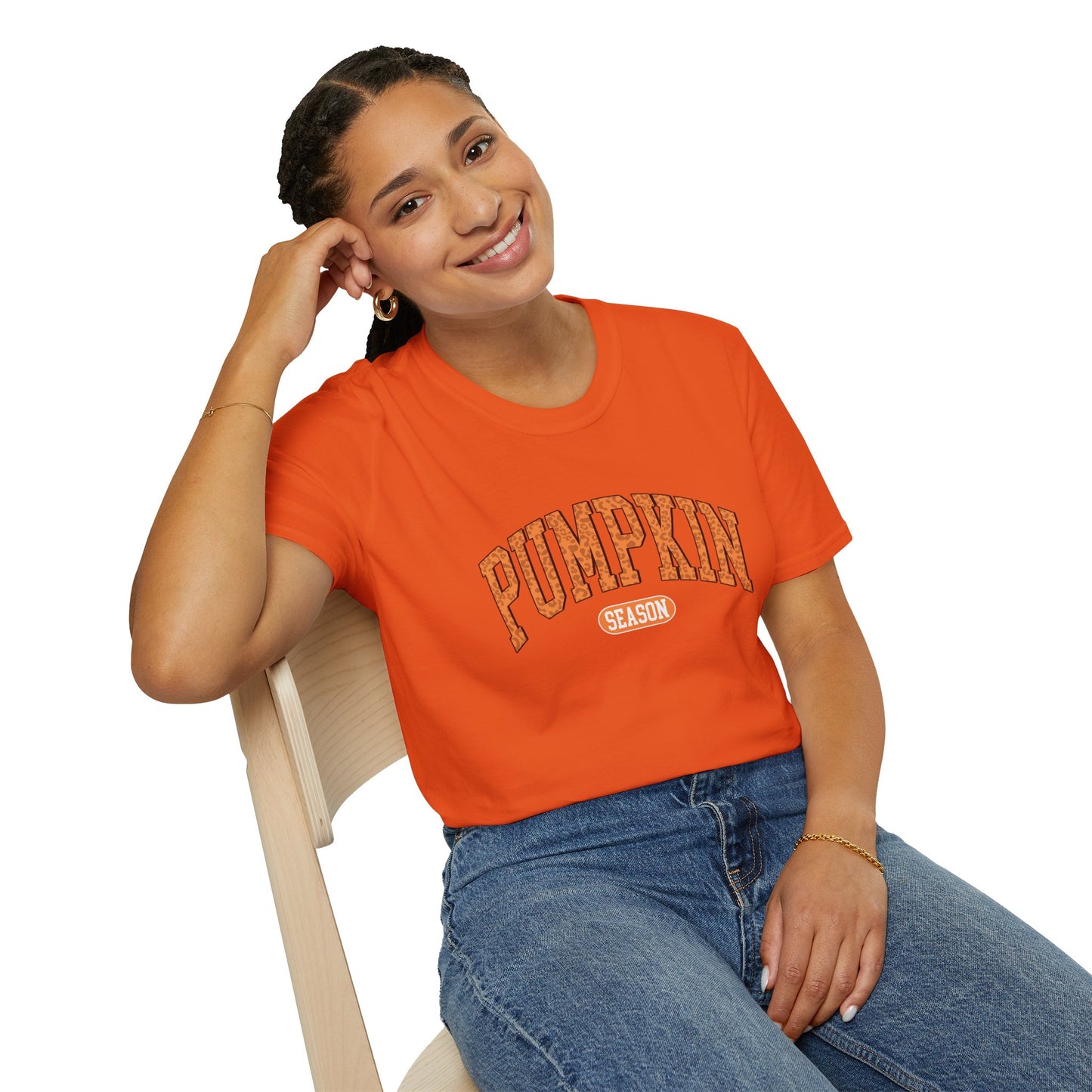 Pumpkin Season Fall T-Shirt - Cute Women's Autumn Tee, Thanksgiving Shirt, Pumpkin Thanksgiving Tee, Cozy Fall Tee for Her, Friendsgiving