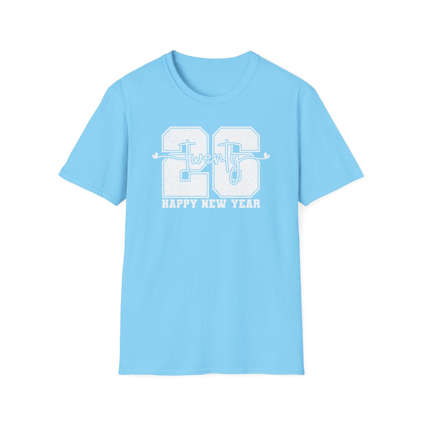 Happy New Year 2026 T-Shirt – Distressed Varsity 26 Twenty New Year Shirt, Retro College Style NYE Tee, New Year’s Eve Party Graphic Top