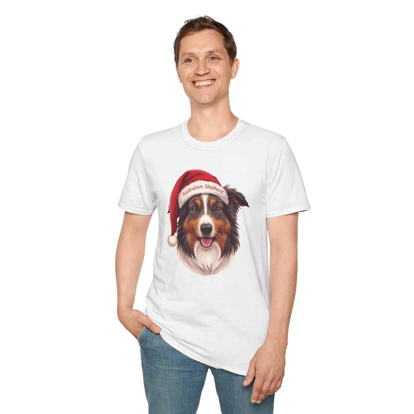 Australian Shepherd Dog Portrait Shirt – Aussie Dog Lover Gift, Cute Dog Mom Tee, Dog Dad Shirt, Pet Breed Apparel