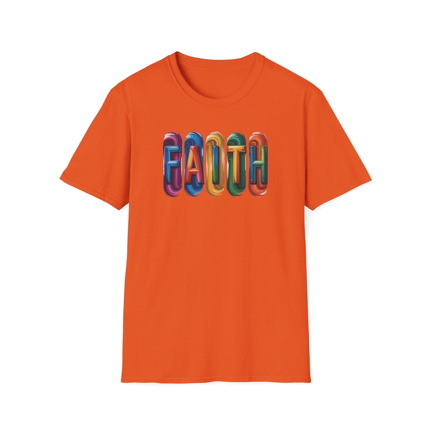 FAITH T-Shirt – Inspirational Christian Shirt for Men & Women, Colorful Faith Graphic Tee, Motivational Religious Apparel