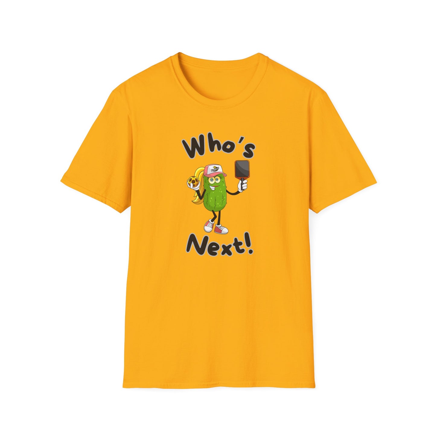 Who's Next Pickleball Unisex Softstyle T-Shirt, Pickleball Gift, Pickleball Apparel, Pickleball Lover Shirt, Pickleball Player Tee,