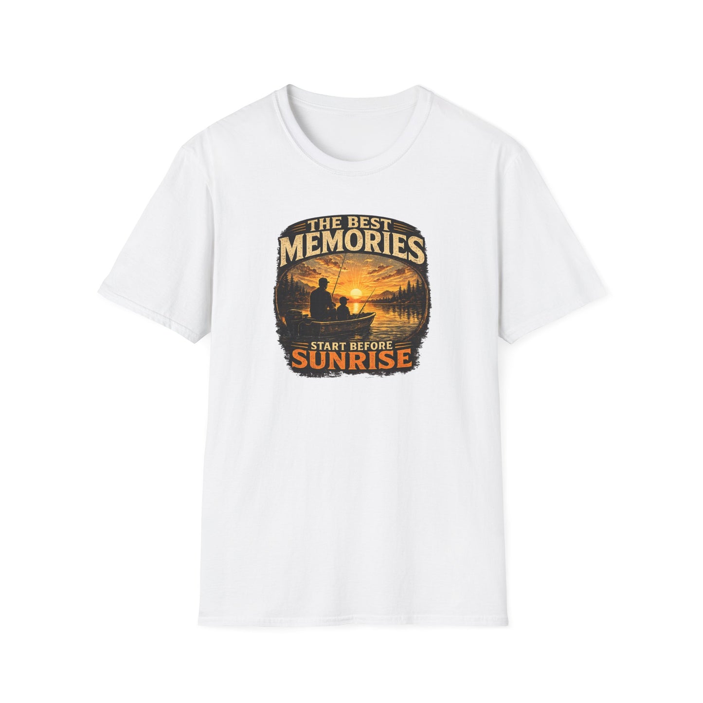 Fishing Shirt for Dad, Best Memories Start Before Sunrise Tee, Fisherman Gift Shirt, Fathers Day Fishing T-Shirt