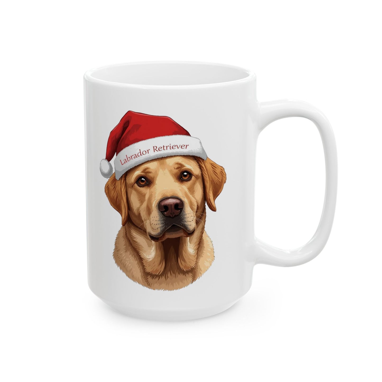 Labrador Retriever Holiday Portrait Mug – Cute Holiday Coffee Cup, Festive Labrador Retriever Dog Ceramic Mug, Christmas Gift Idea (11oz/15oz)