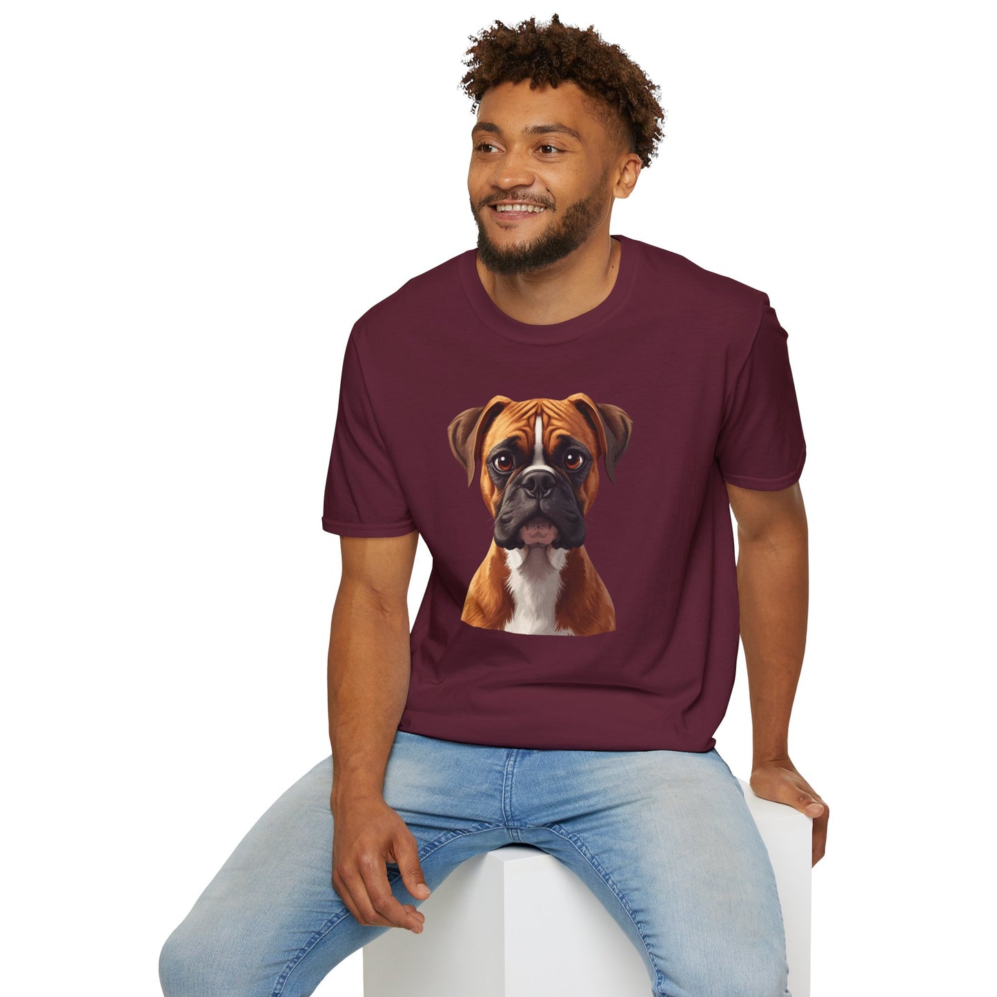 Boxer Dog Portrait Shirt – Boxer Dog Lover Gift, Cute Dog Mom Tee, Dog Dad Shirt, Pet Breed Apparel