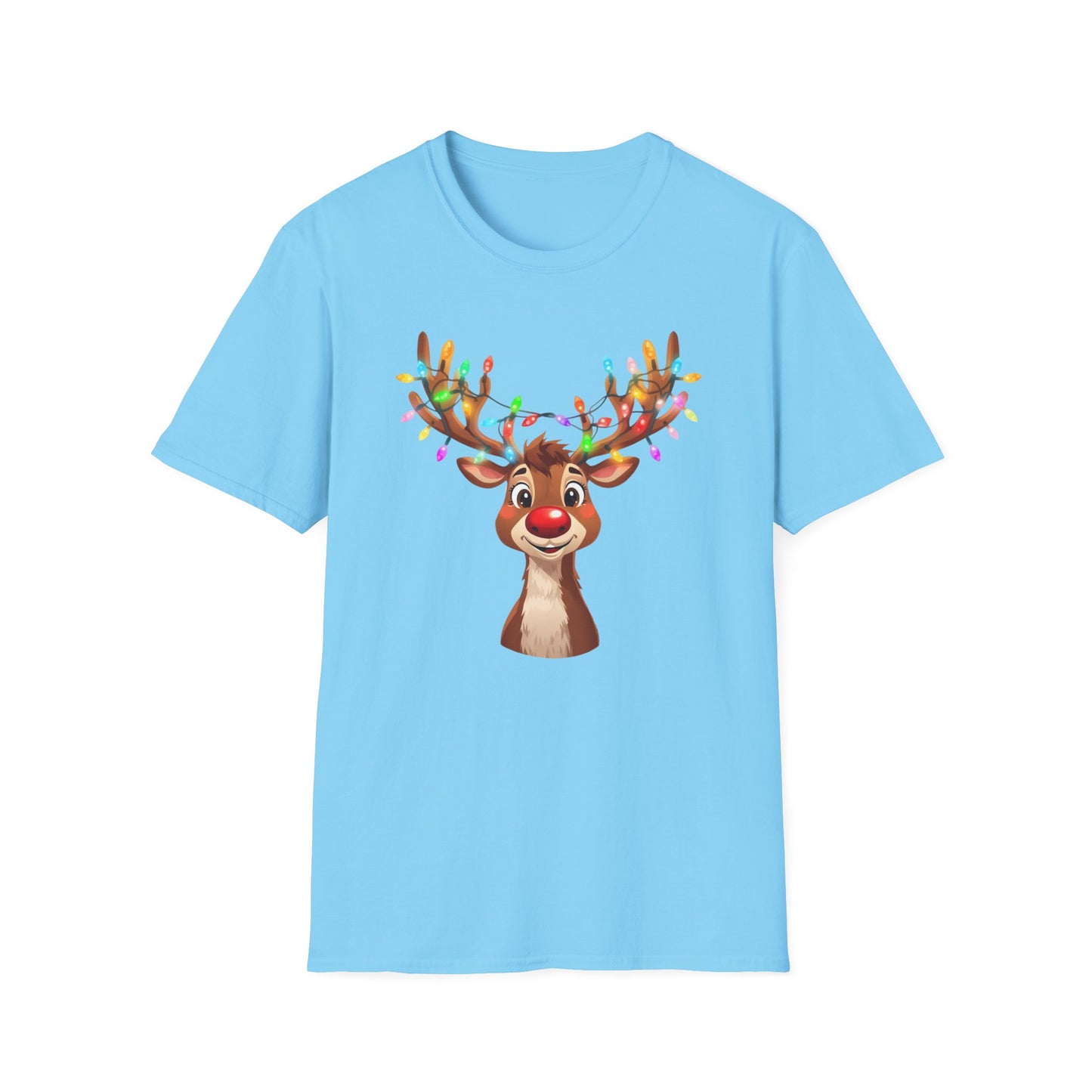 Reindeer with Christmas Lights Shirt, Family Christmas Shirts, Christmas T Shirt, Holiday Shirt, Cute Xmas Shirt for the family, Holiday Gift
