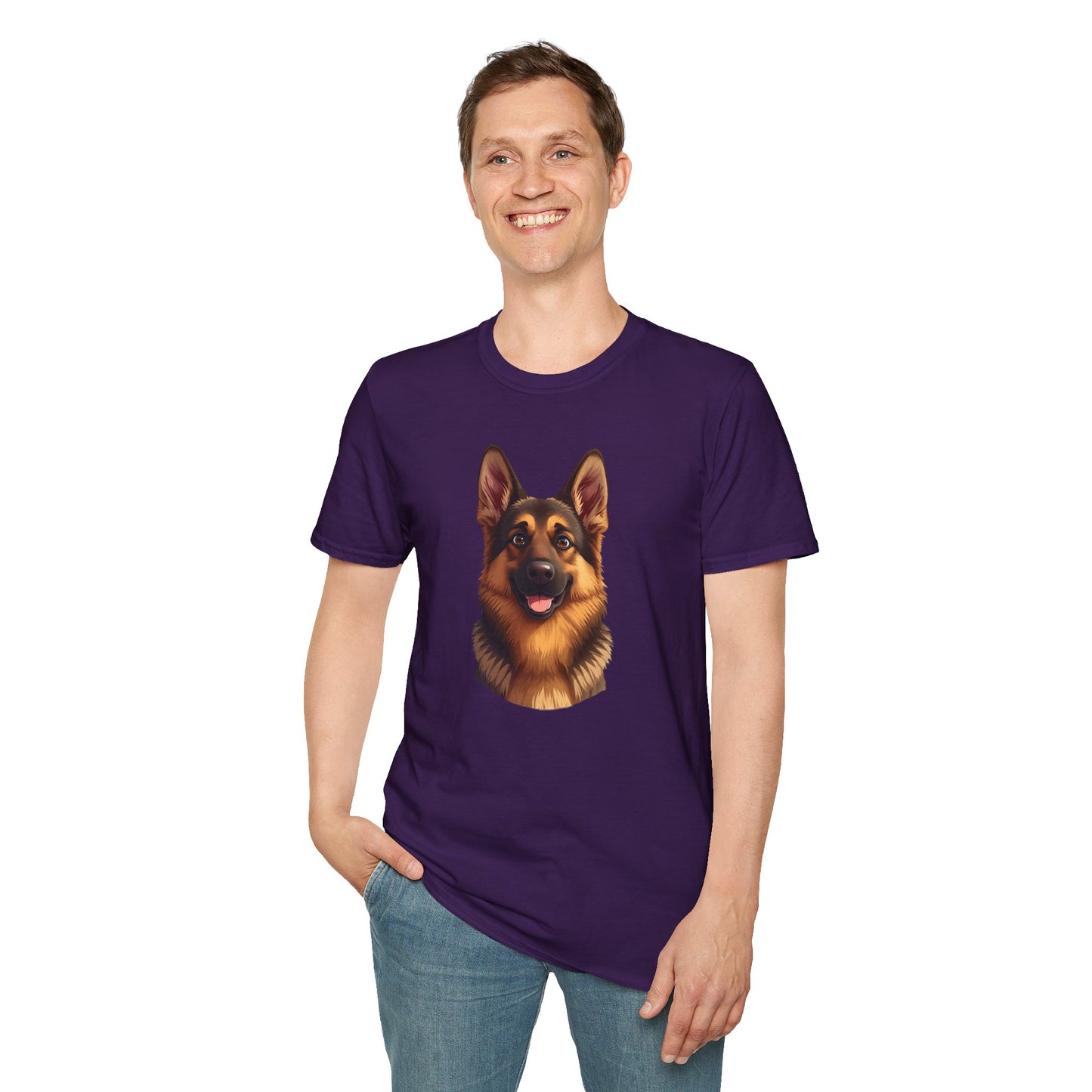 German Shepherd Dog Portrait Shirt – German Shepherd Dog Lover Gift, Cute Dog Mom Tee, Dog Dad Shirt, Pet Breed Apparel