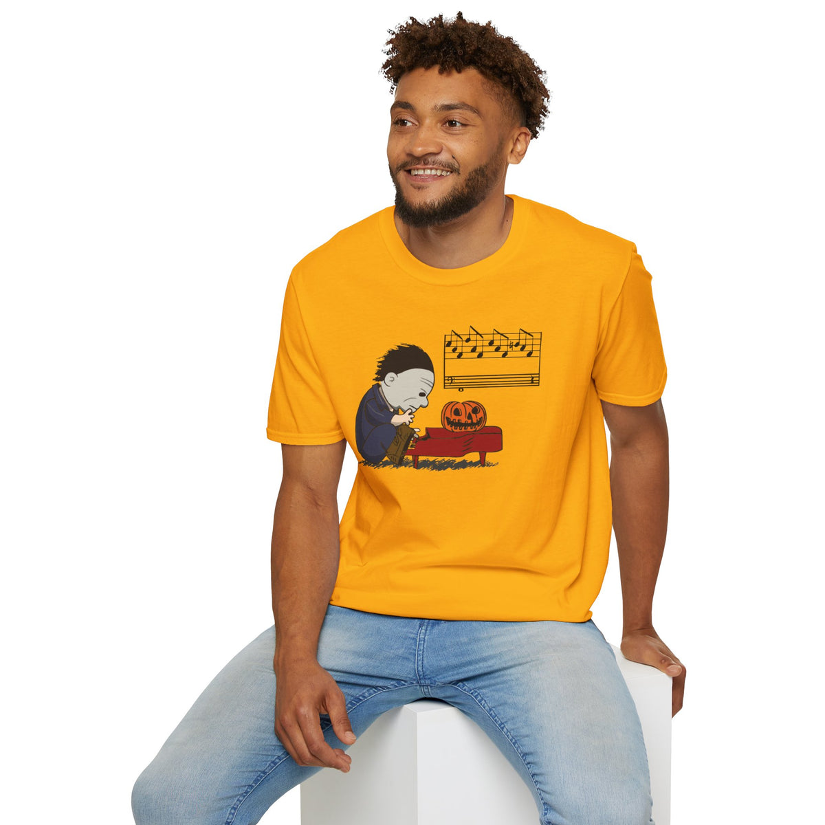 Michael Myers Charlie Brown Halloween T-Shirt, Halloween Shirt, Horror Movie Fan Gift, Horror Movie Characters, Charlie Brown Halloween Tee
