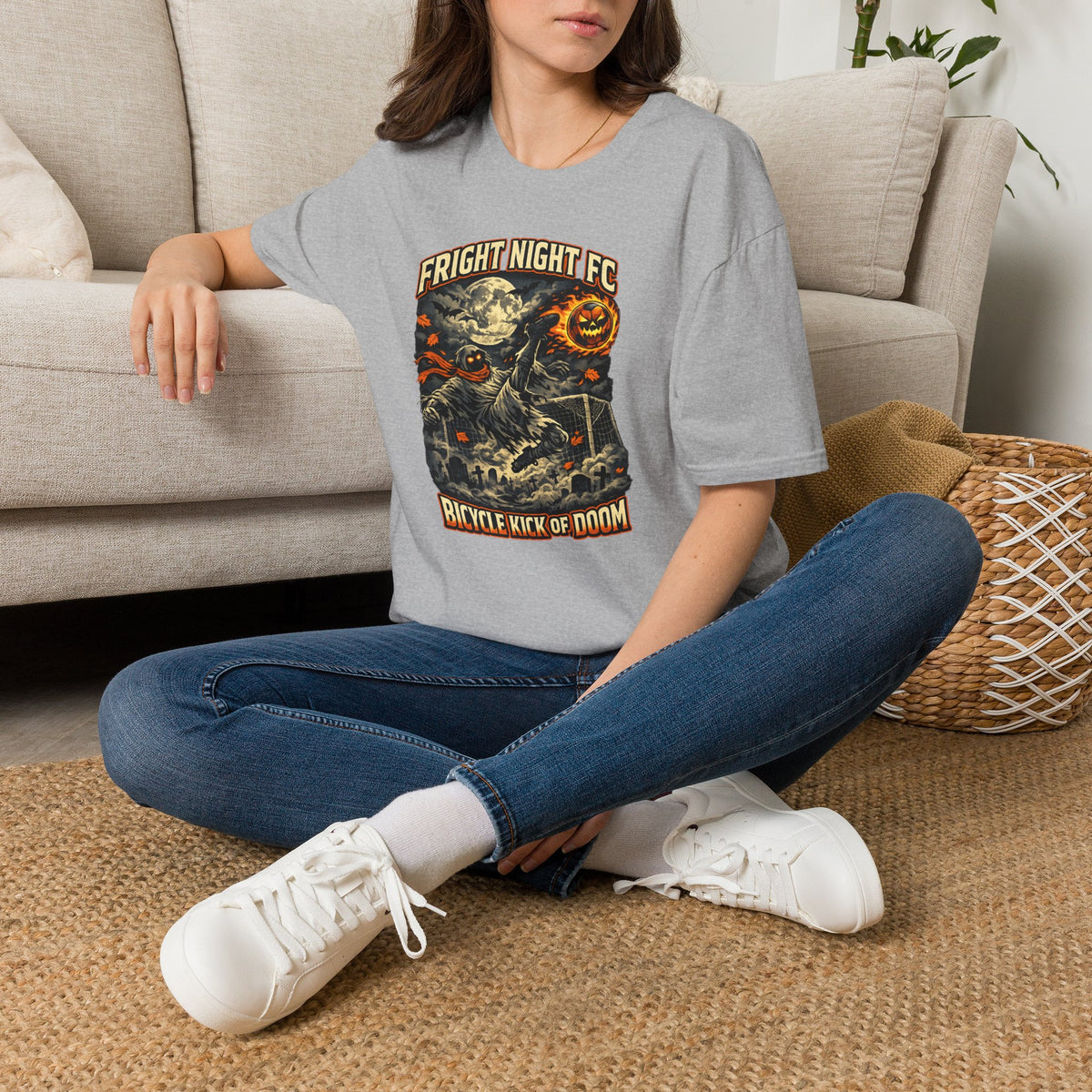 Halloween Soccer Shirt, Fright Night FC Tee, Mummy Soccer T-Shirt, Pumpkin Soccer Ball Shirt, Fall Sports Gift
