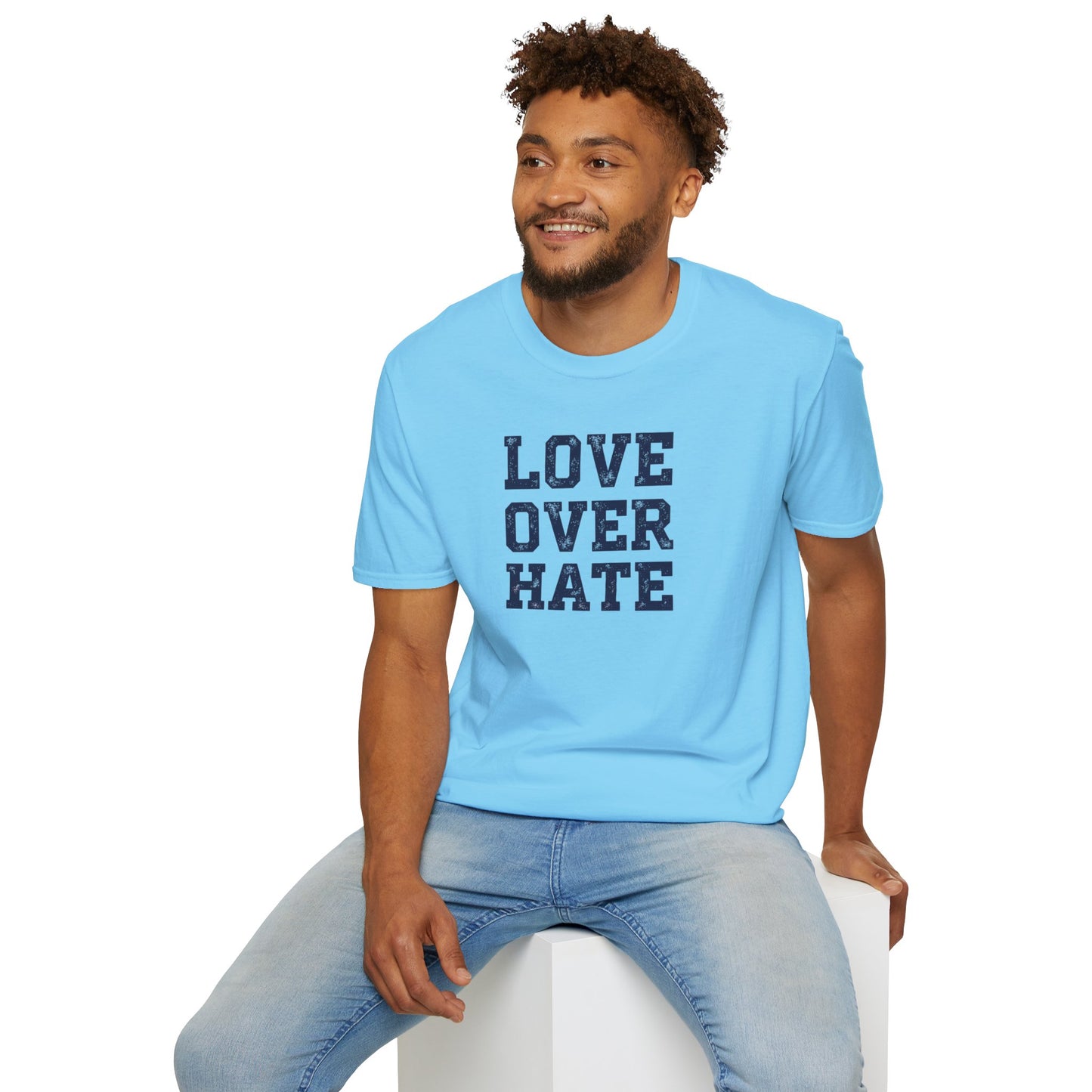 Love Over Hate T-Shirt – Inspirational Christian Shirt, Positive Message Tee, Motivational Faith Apparel