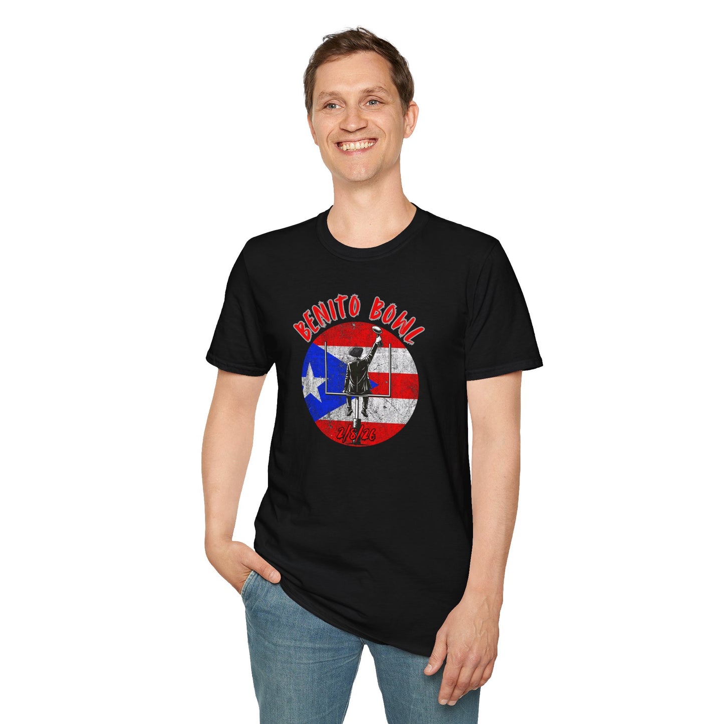 Benito Bowl 2/8/26 T-Shirt – Puerto Rico Heritage Tee, Boricua Pride Football Fan Shirt