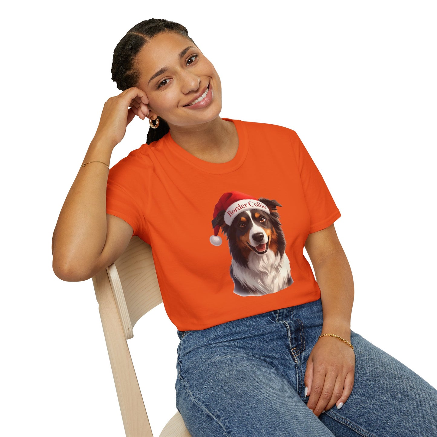 Border Collie Dog Portrait Shirt – Border Collie Dog Lover Gift, Cute Dog Mom Tee, Dog Dad Shirt, Pet Breed Apparel