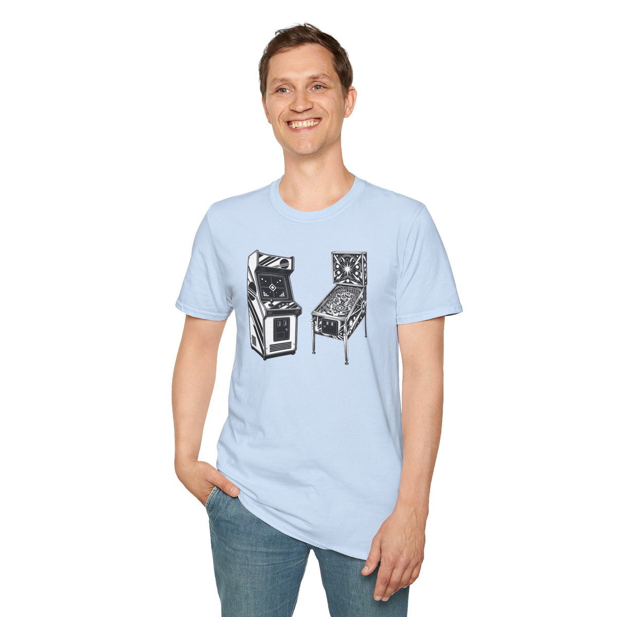 Arcade Game Shirt, Retro Pinball T-Shirt, Vintage Gaming Tee, Game Room Gift, Old School Gamer Shirt