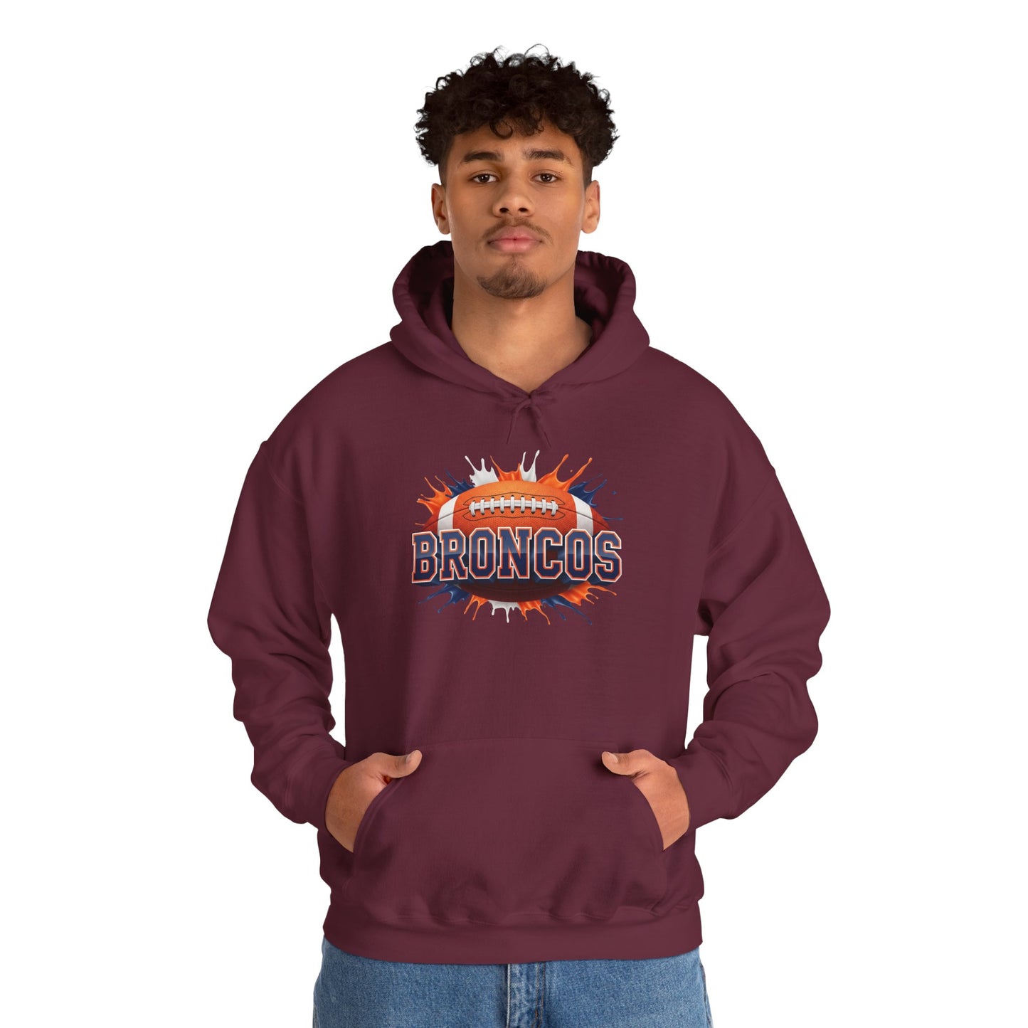 Denver Football Hoodie, Denver Team Hoodie, Football Gift for Denver Fans, Game Day Sports Fan Apparel, Football Fan Gift