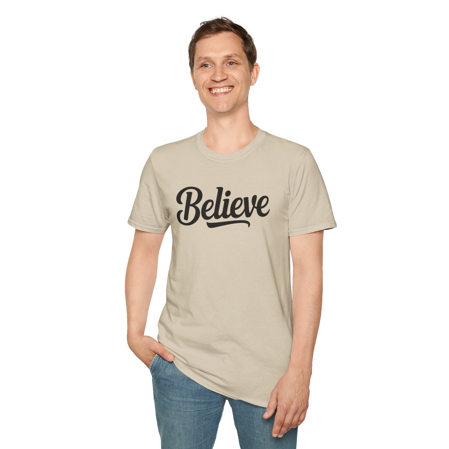 Believe T-Shirt – Inspirational Faith Shirt, Christian Motivational Tee, Positive Encouragement Apparel