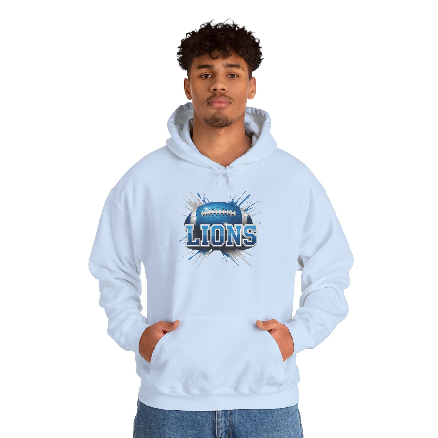 Detroit Football Hoodie, Detroit Team Hoodie, Football Gift for Detroit Fans, Game Day Sports Fan Apparel, Football Fan Gift