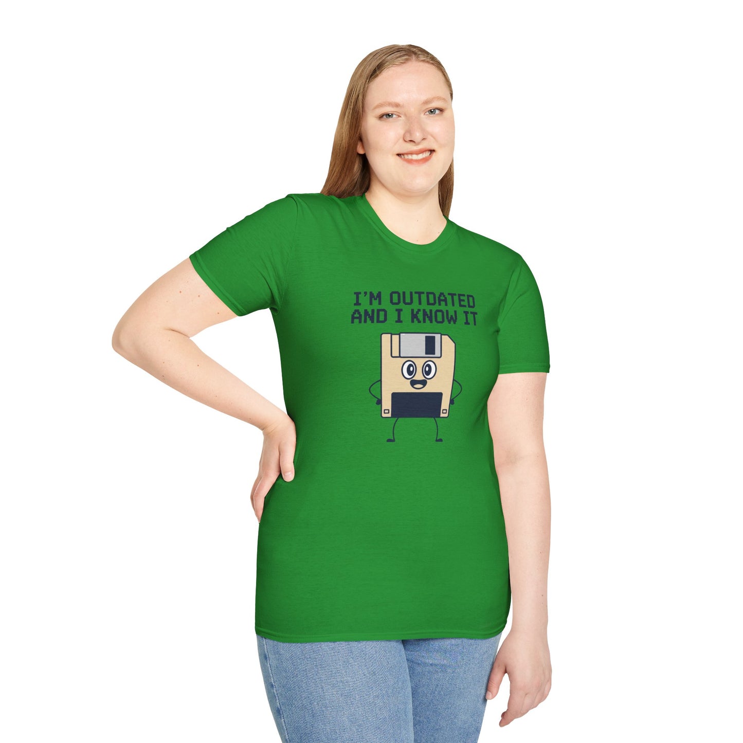 Funny Floppy Disk Shirt, Im Outdated and I Know It Tee, Retro Tech Shirt, Computer Nerd Gift, Geek Unisex T Shirt