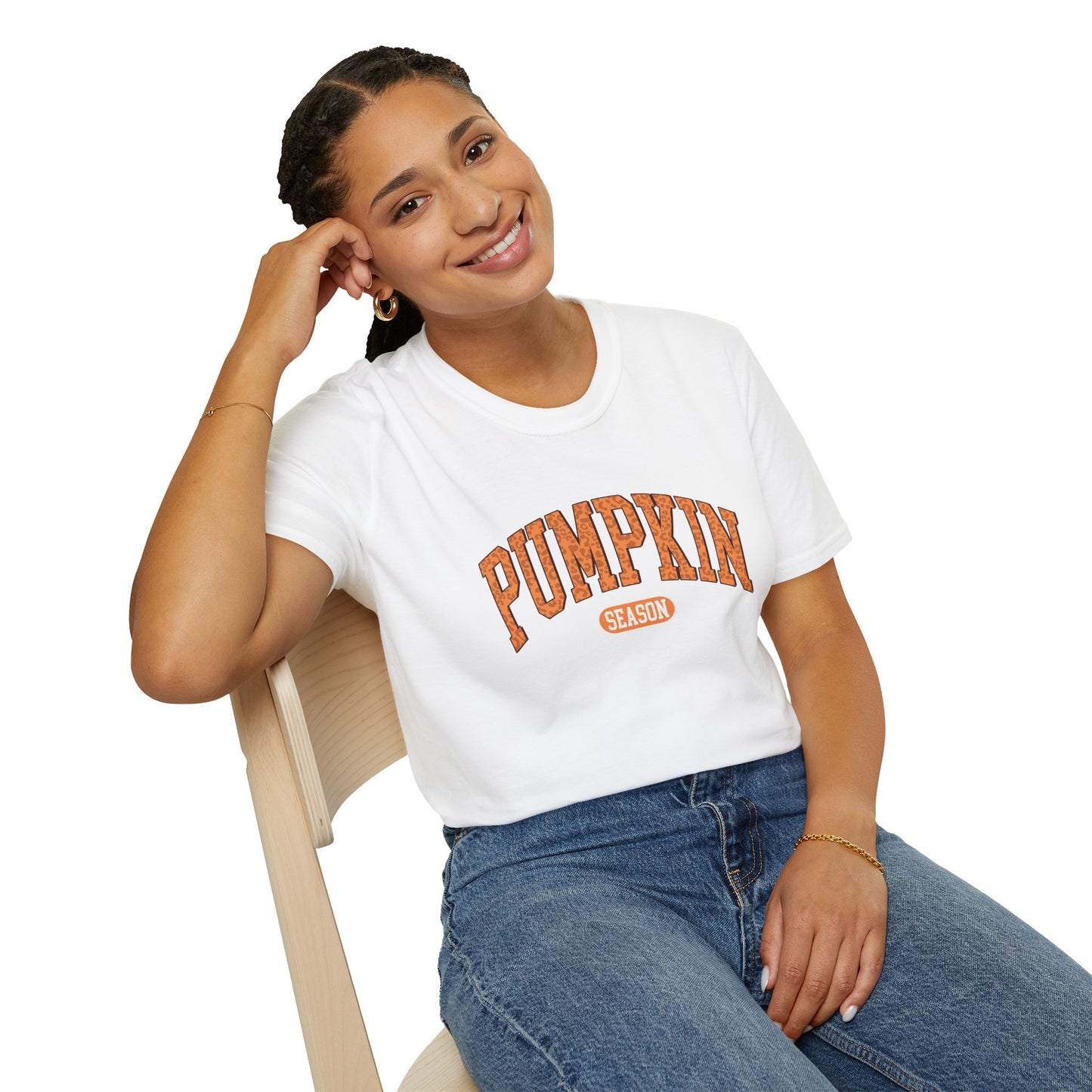 Pumpkin Season Fall T-Shirt - Cute Women's Autumn Tee, Thanksgiving Shirt, Pumpkin Thanksgiving Tee, Cozy Fall Tee for Her, Friendsgiving