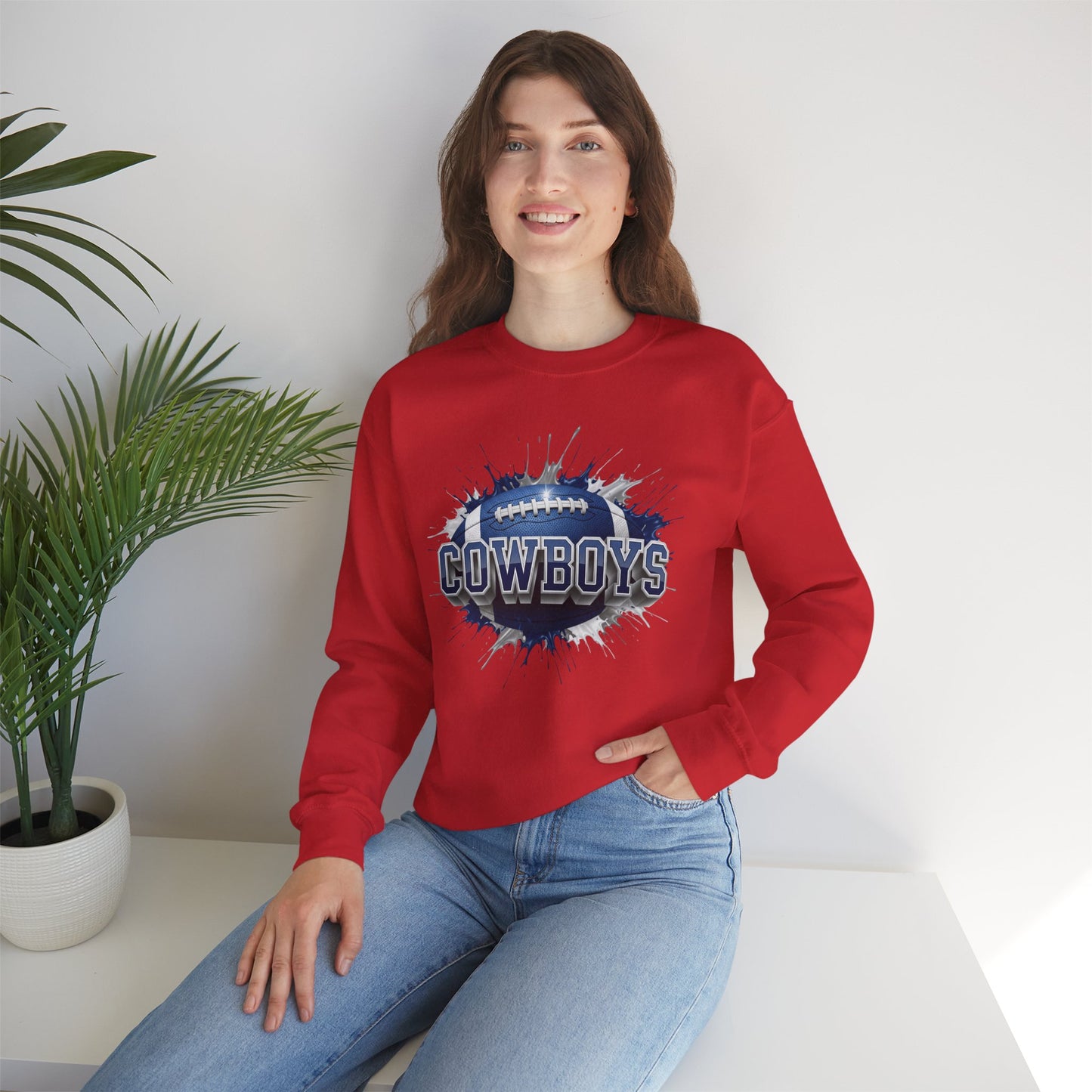 Dallas Football Sweatshirt, Dallas Team Sweatshirt, Football Gift for Dallas Fans, Game Day Sports Fan Football Apparel