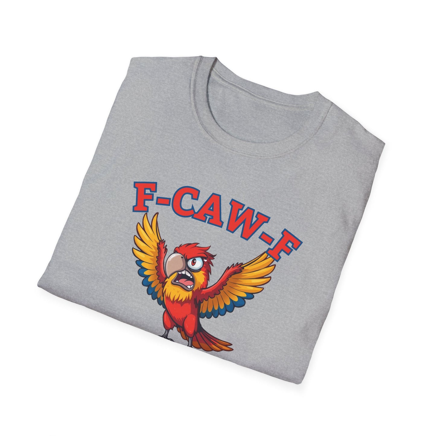 Funny F-CAW-F Macaw Parrot T-Shirt, Parrot Lover Shirt, Macaw Tee, Humorous Top, Macaw Parrot Apparel, Gift for him, Gift for her
