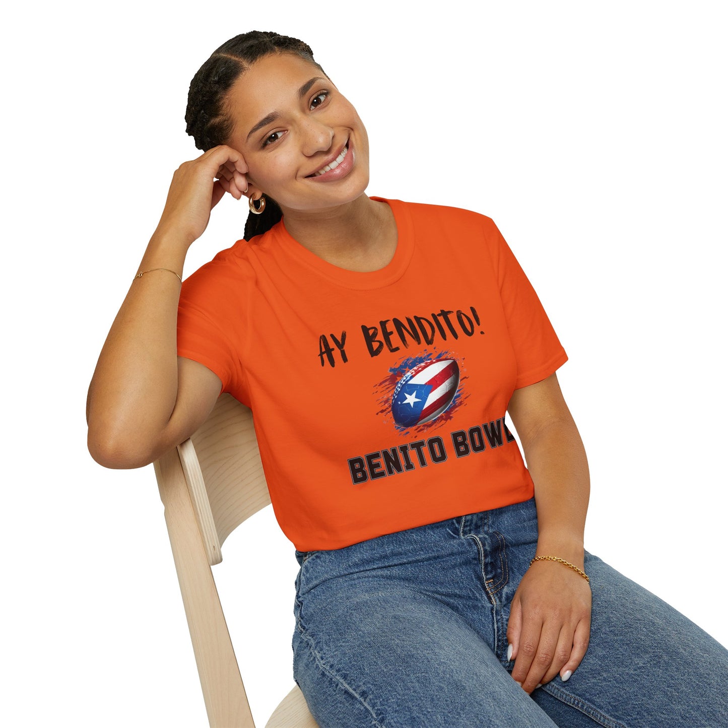 Ay Bendito! Benito Bowl T-Shirt, Halftime Benito Shirt, Football Fan Gift, Benito Tee, Puerto Rico Heritage Boriqua Pride Gift