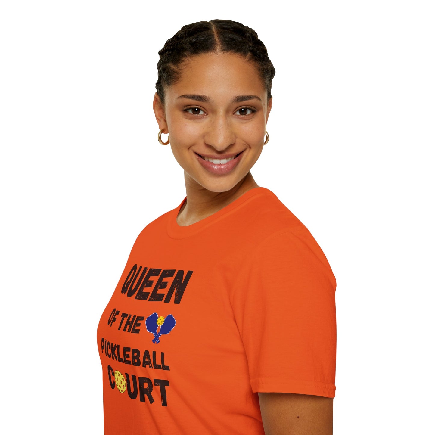 Queen of the Pickleball Court Unisex Softstyle T-Shirt, Pickleball Gift, Pickleball Apparel, Pickleball Lover Shirt, Pickleball Player Tee,