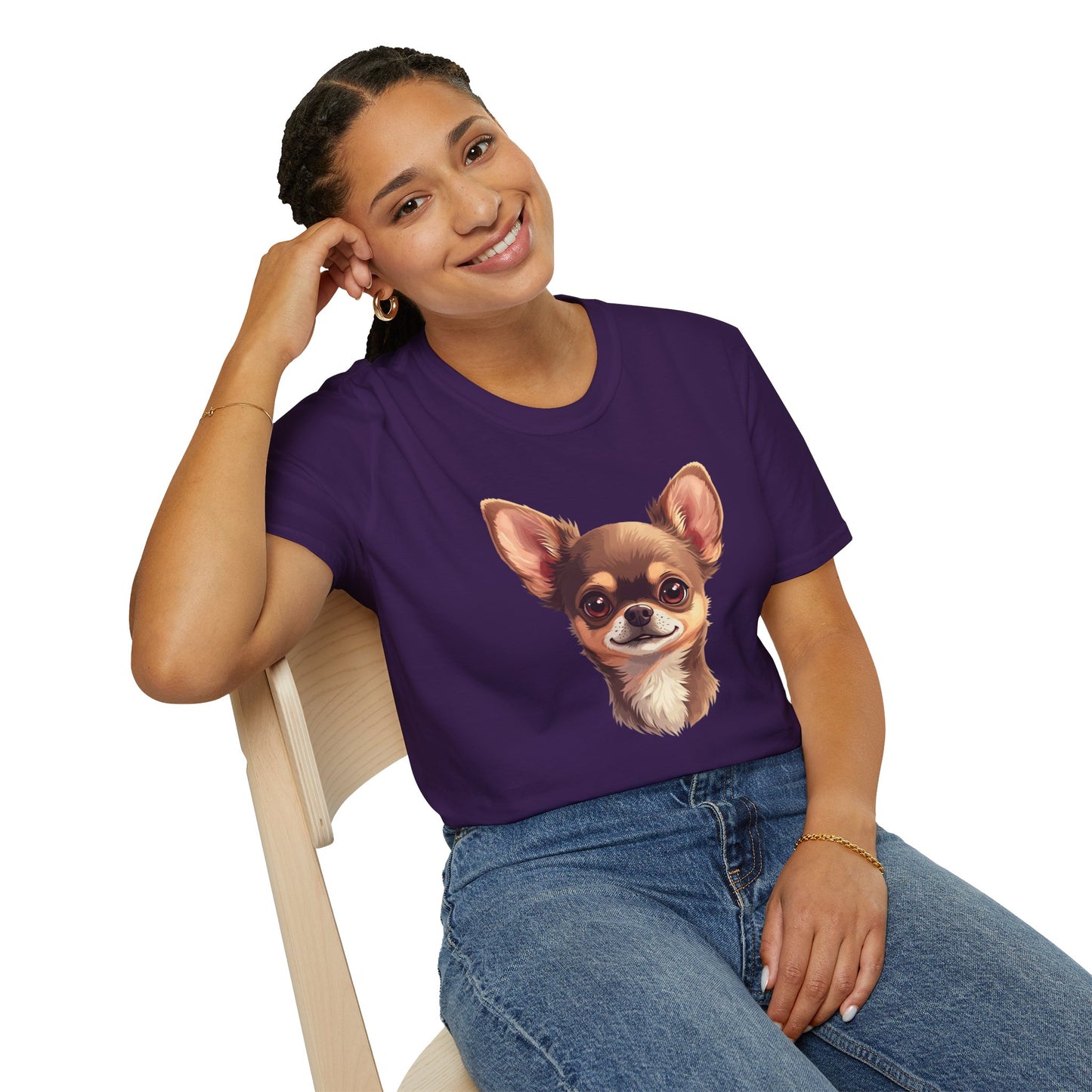 Chihuahua Dog Portrait Shirt – Chihuahua Dog Lover Gift, Cute Dog Mom Tee, Dog Dad Shirt, Pet Breed Apparel