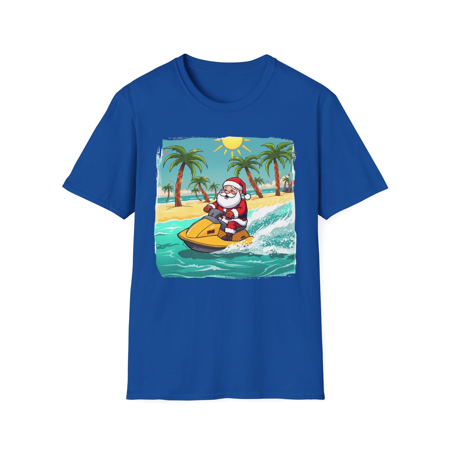 Tropical Santa on a Wave runner Shirt, Family Christmas Shirts, Christmas T Shirt, Holiday Shirt, Cute Xmas Shirt for the family, Holiday Gift