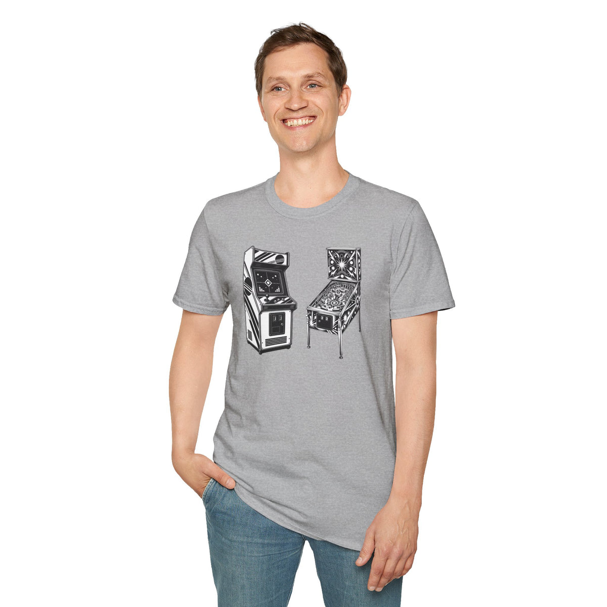 Arcade Game Shirt, Retro Pinball T-Shirt, Vintage Gaming Tee, Game Room Gift, Old School Gamer Shirt