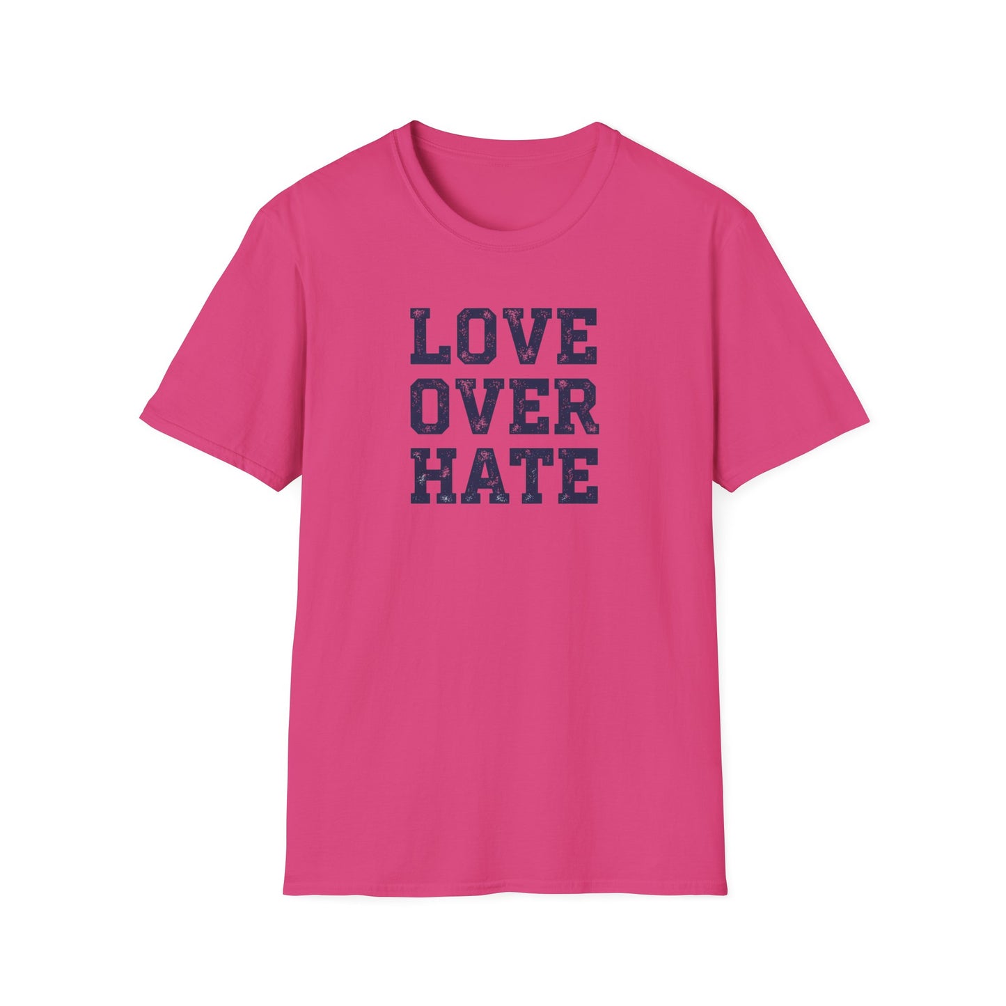 Love Over Hate T-Shirt – Inspirational Christian Shirt, Positive Message Tee, Motivational Faith Apparel