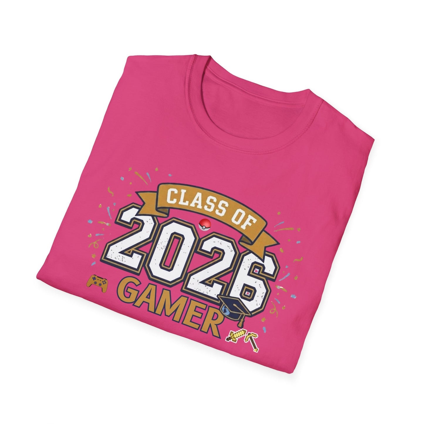 Class of 2026 Gamer T-Shirt – Graduation Gift for Gamers, Senior 2026 Shirt, Video Game Grad Tee, High School or College
