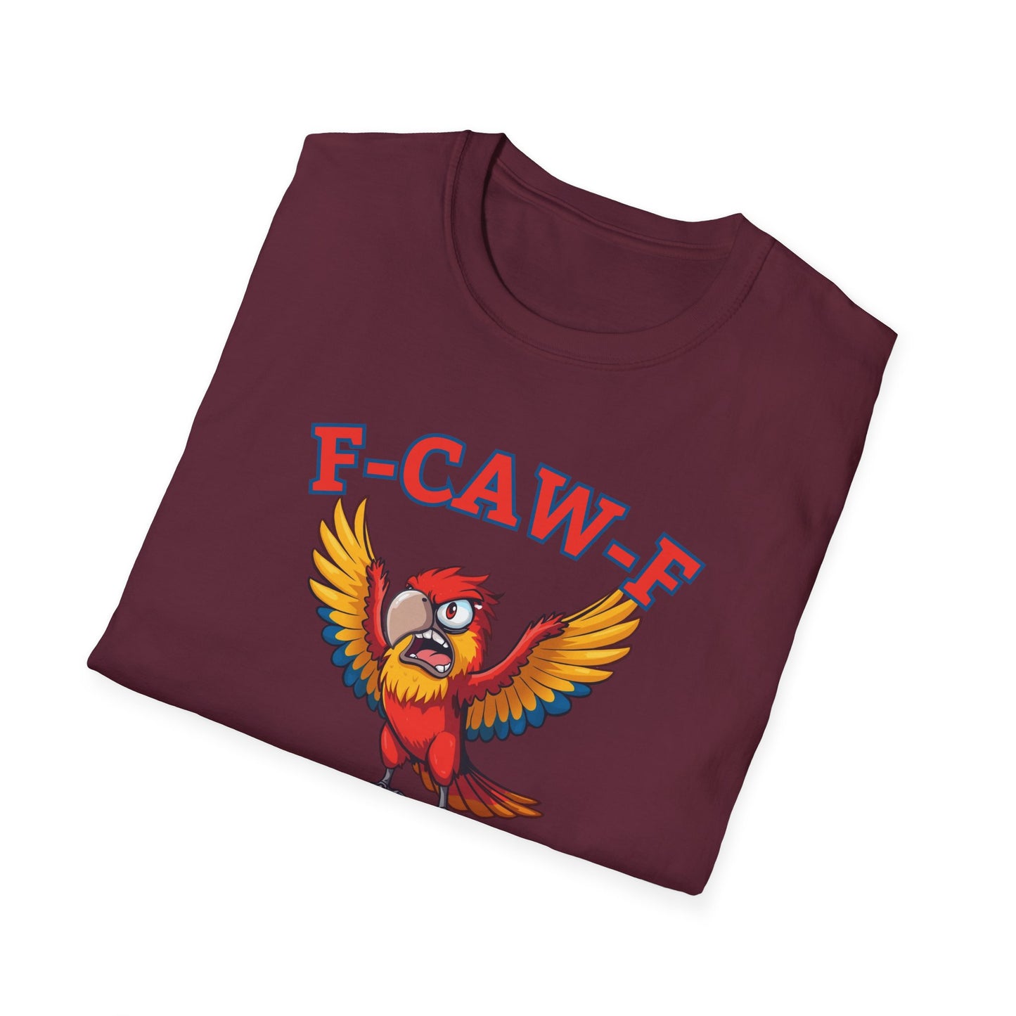 Funny F-CAW-F Macaw Parrot T-Shirt, Parrot Lover Shirt, Macaw Tee, Humorous Top, Macaw Parrot Apparel, Gift for him, Gift for her