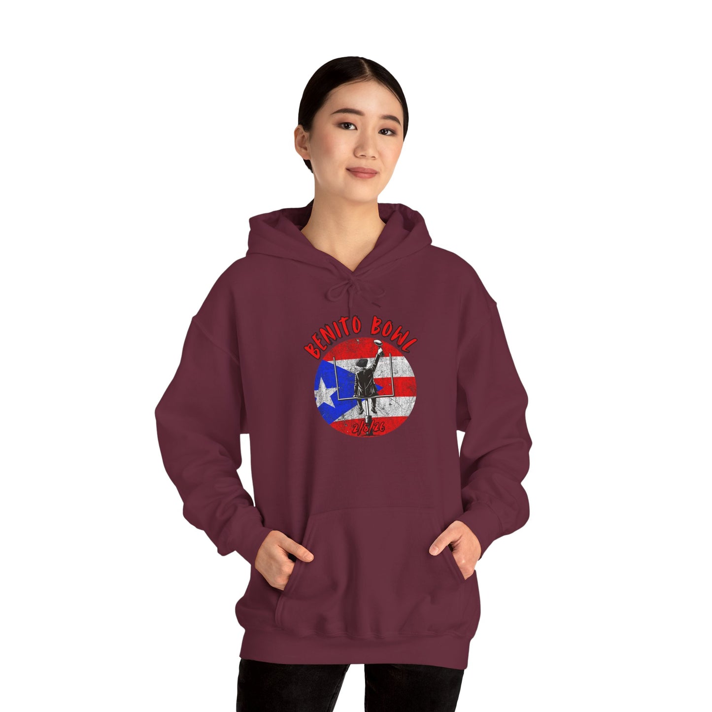 Benito Bowl 2/8/26 Puerto Rico Heritage Hoodie, Boricua Pride Football Fan gift